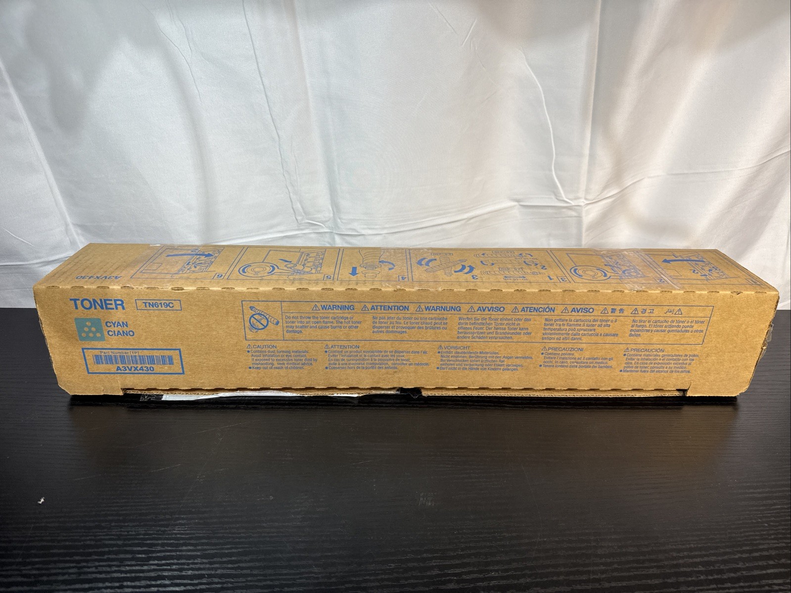 Genuine Konica Minolta TN619C -A3VX430 Cyan Toner Cartridge Genuine Konica Minolta TN619C -A3VX430 Cyan Toner Cartridge