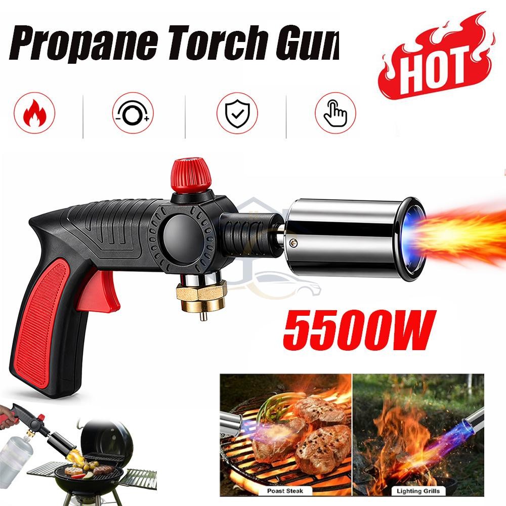 Powerful Kitchen Cooking Grill Propane Torch Searing Charcoal Camp Fire Starter