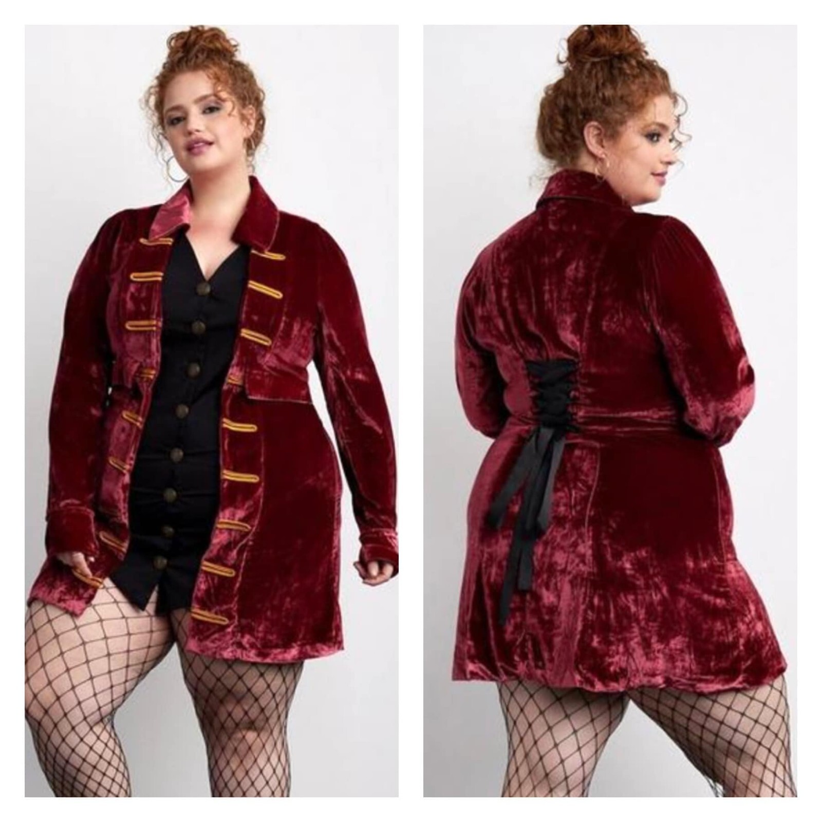 Torrid Plus Size 0 Pirate Goth Steam Punk Velvet Cosplay Dress Coat Halloween Torrid Plus Size 0 Pirate Goth Steam Punk Velvet Cosplay Dress Coat Halloween