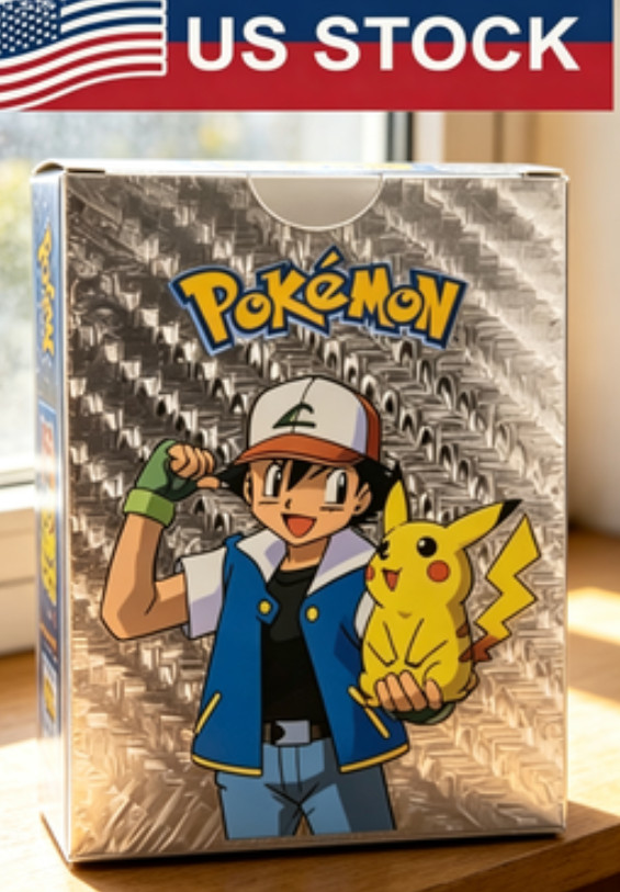 55Pcs Pokemon TCG Silver Foil Cards In Stock | GX Vmax Moltres Rare Collection