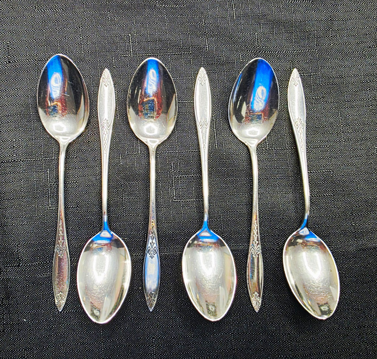 Weidlich Sterling Silver Teaspoons Set 6 Spoons Weidlich Sterling Silver Teaspoons Set 6 Spoons