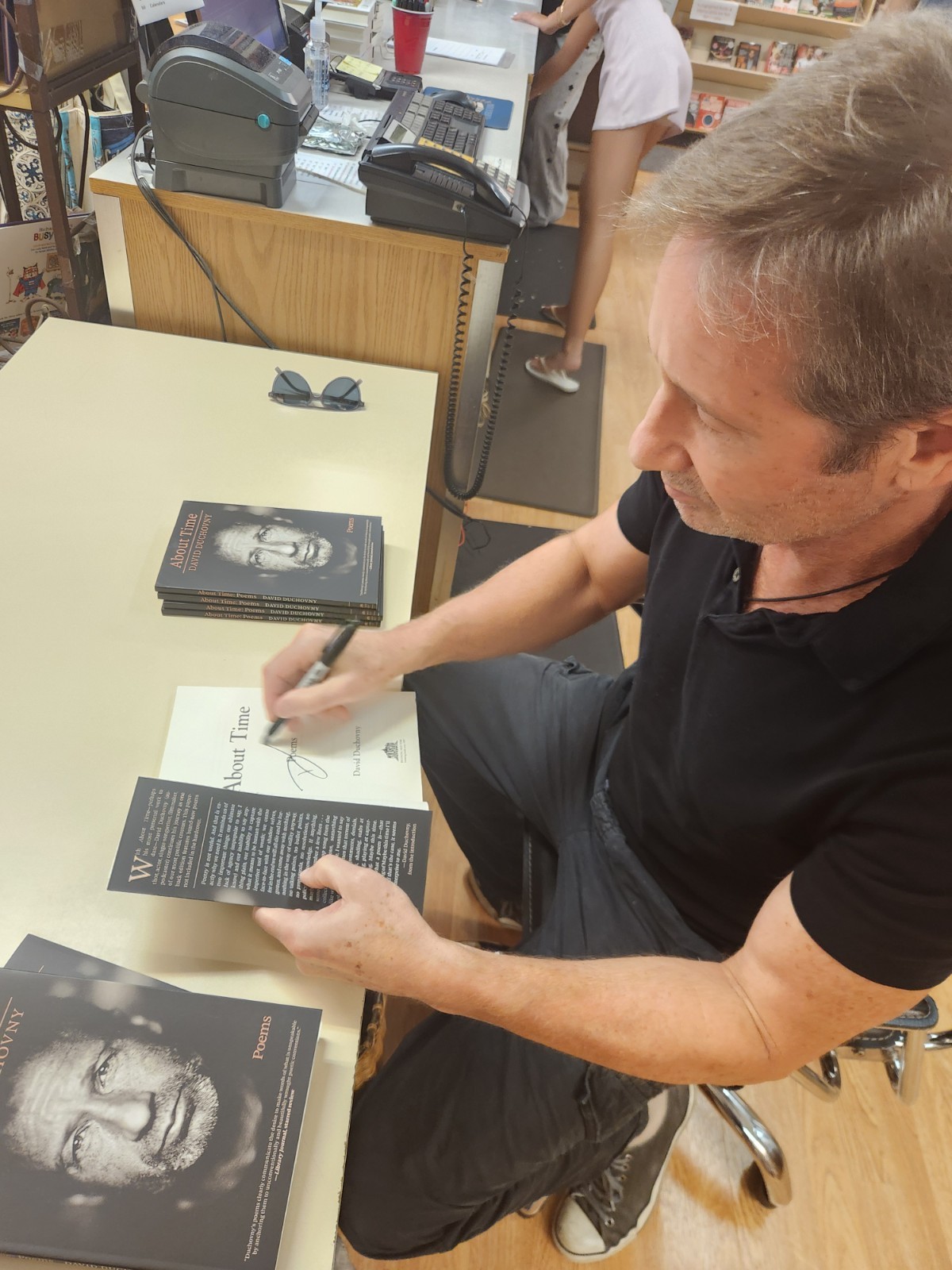 AUTOGRAPHED DAVID DUCHOVNY SIGNED BOOK ABOUT TIME POEMS AUTOGRAPH The X-Files