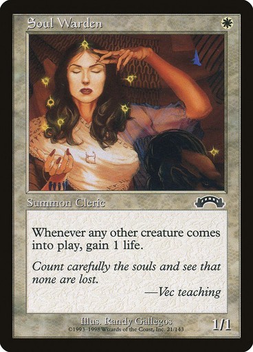 Soul Warden x1 Exodus #21 MTG Magic the Gathering White Creature Card