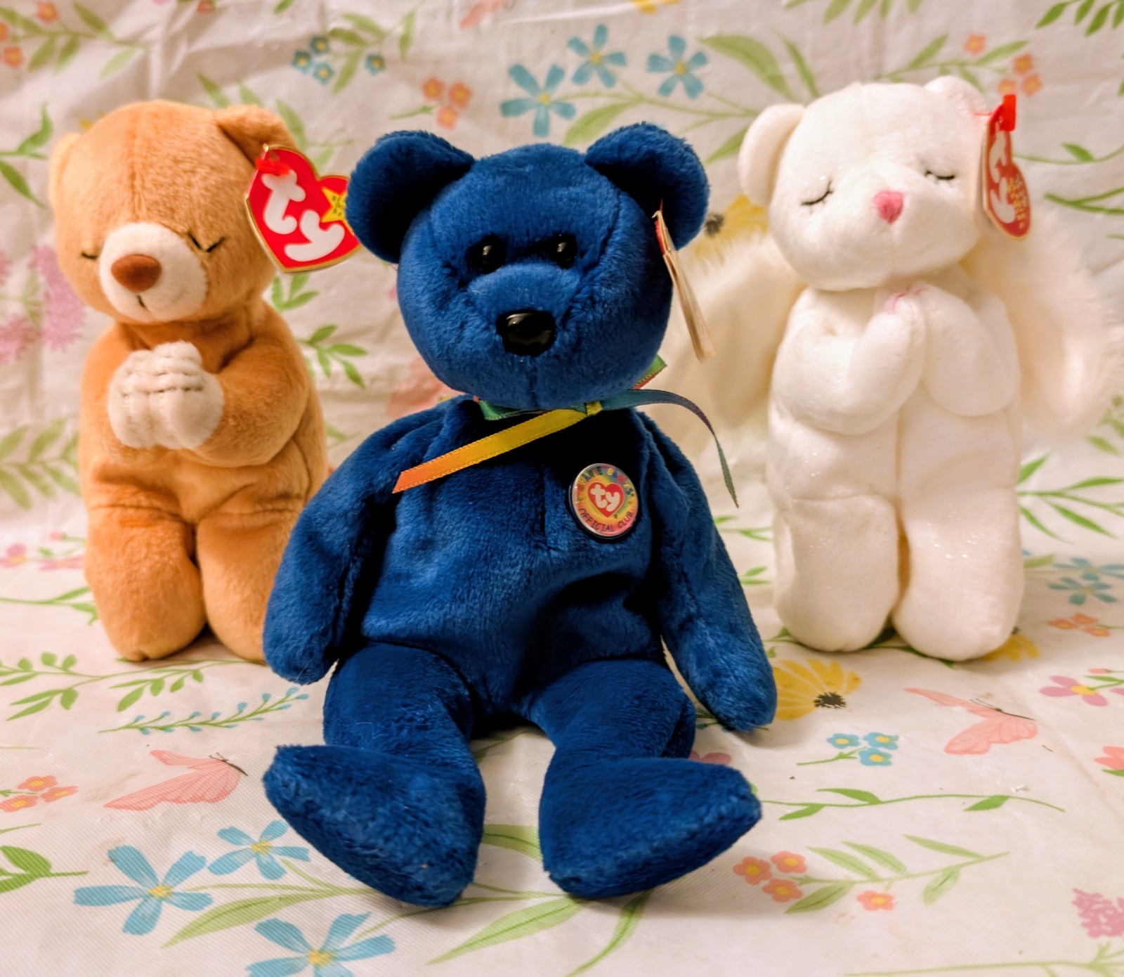 Ty Beanie Baby Bear Lot of 3 Clubby Blessed Hope Ty Beanie Baby Bear Lot of 3 Clubby Blessed Hope