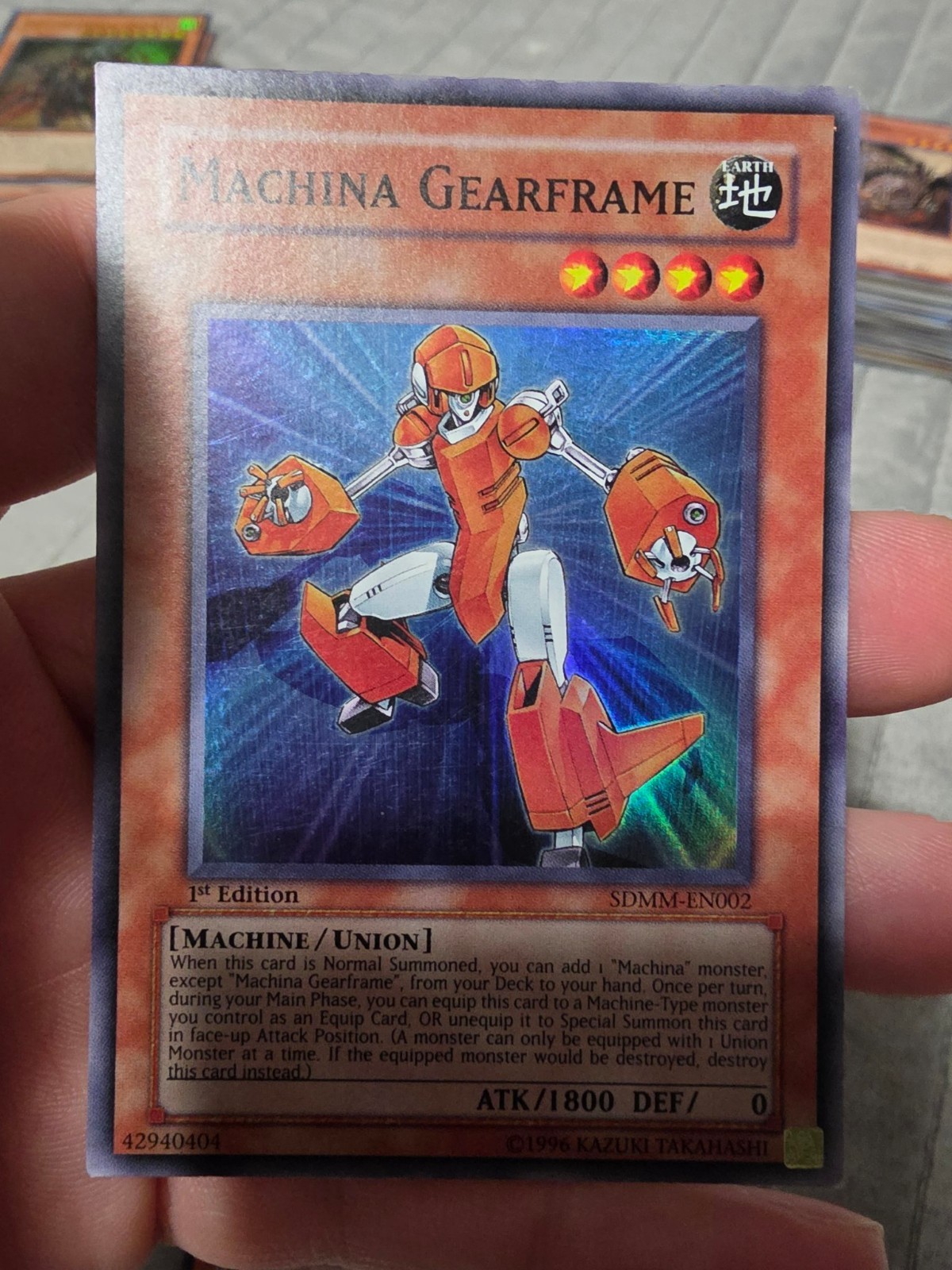 Machina Gearframe SDMM-EN002 1st Ed Super Rare MP Crease Machina Gearframe SDMM-EN002 1st Ed Super Rare MP Crease