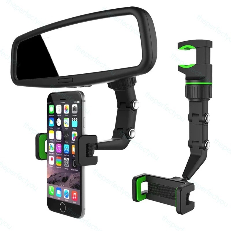 360° Car Rearview Mirror Rotation Adjustable Phone Holder Mount Multifunction 360° Car Rearview Mirror Rotation Adjustable Phone Holder Mount Multifunction