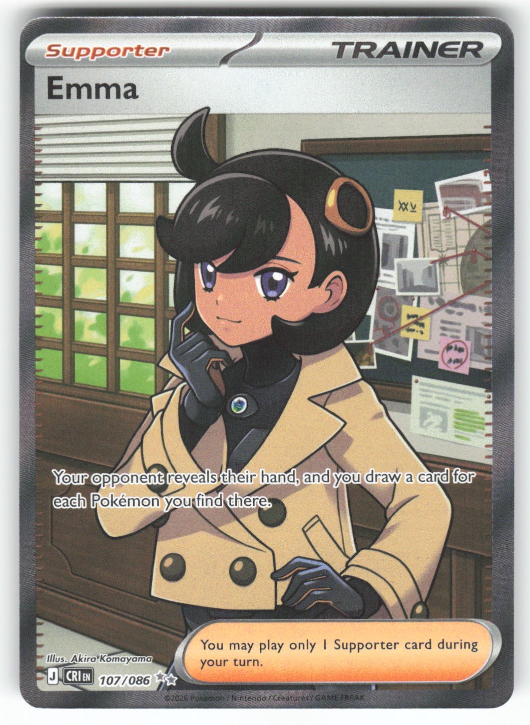 Emma 107/086 Ultra Rare Chaos Rising Pokemon Holo Near Mint