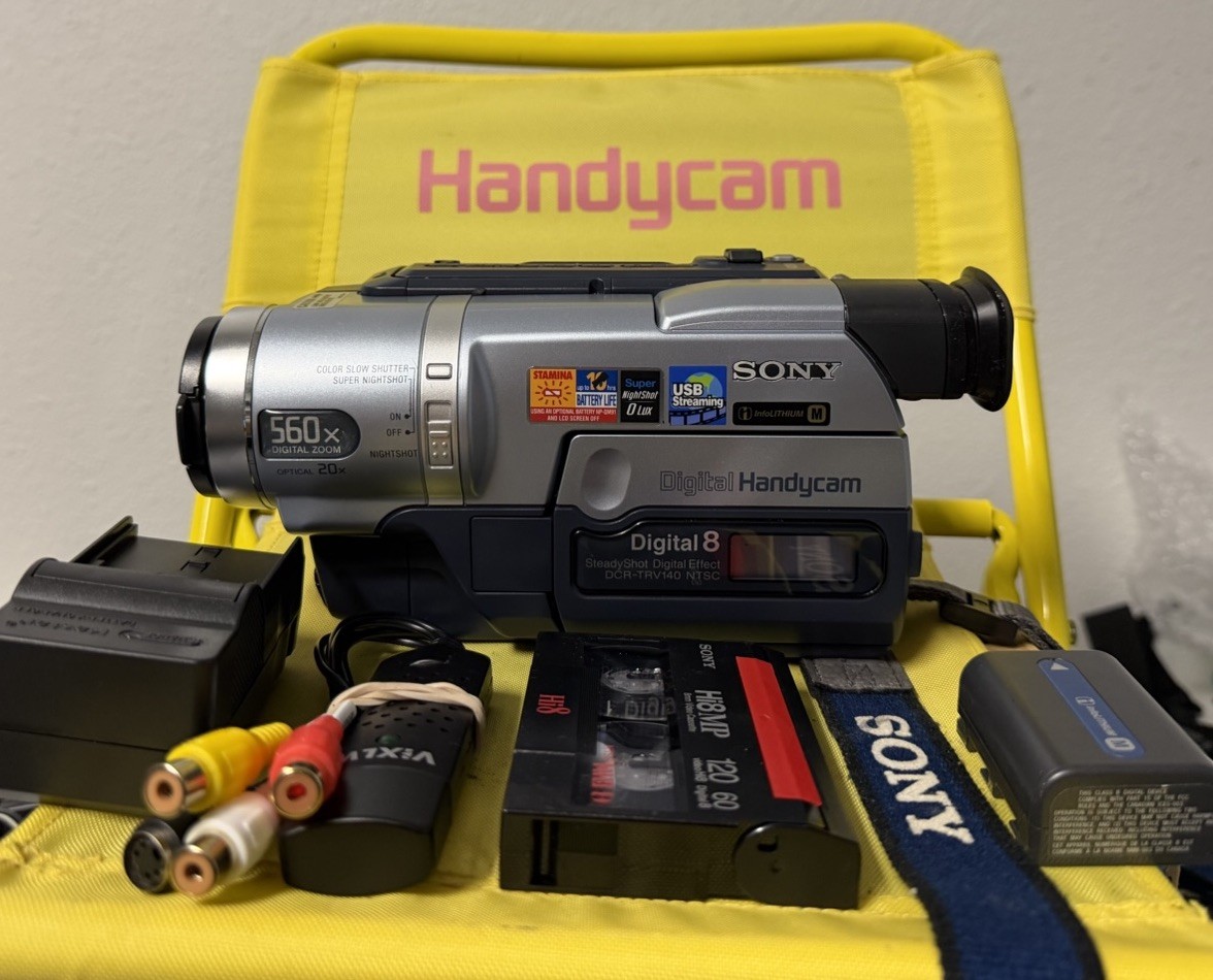Sony Handycam DCR-TRV140 NTSC Digital 8 w/Nightshot + USB TESTED WORKING ✅