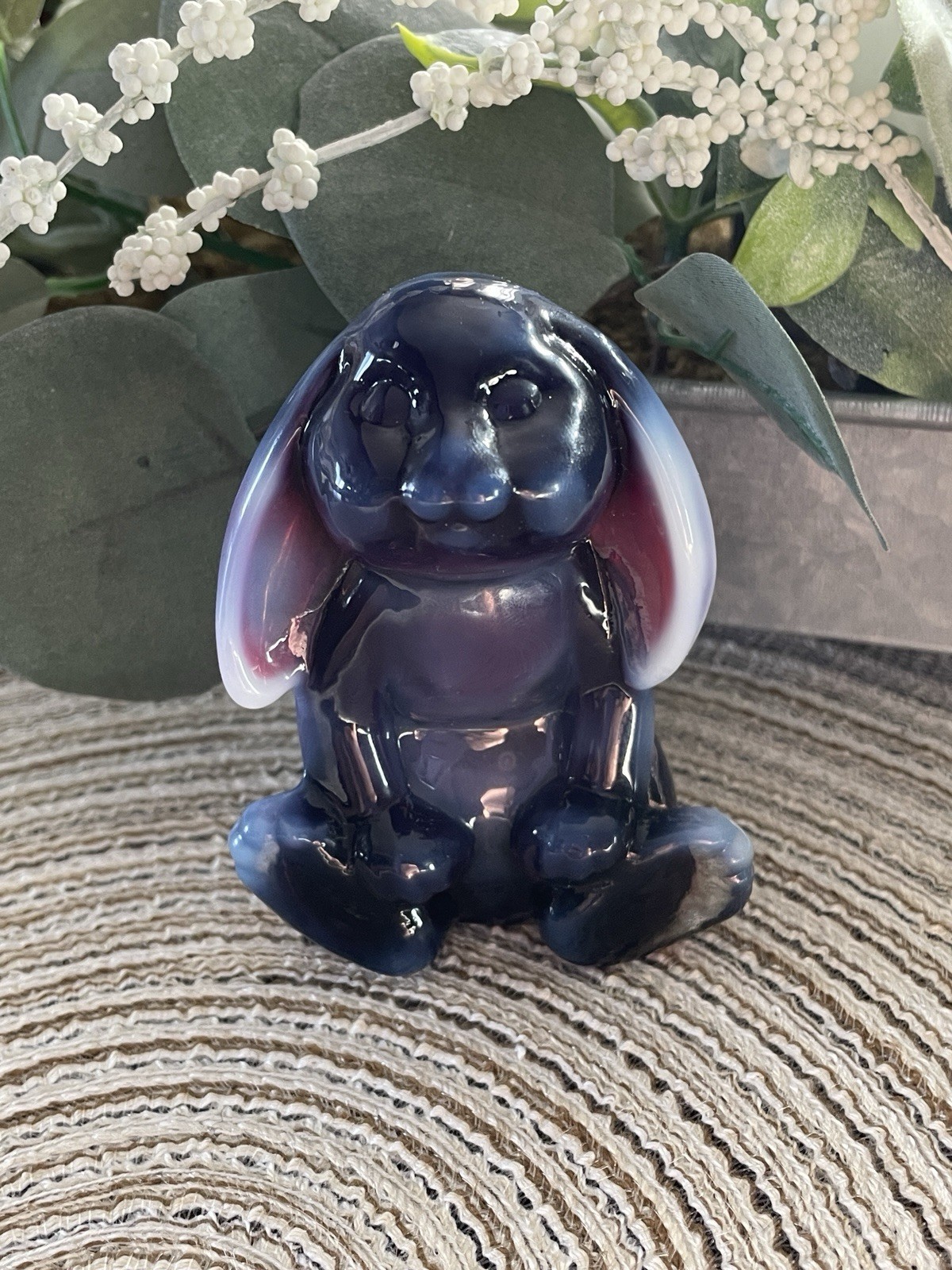 fenton plum opalescent lop eared bunny fenton plum opalescent lop eared bunny