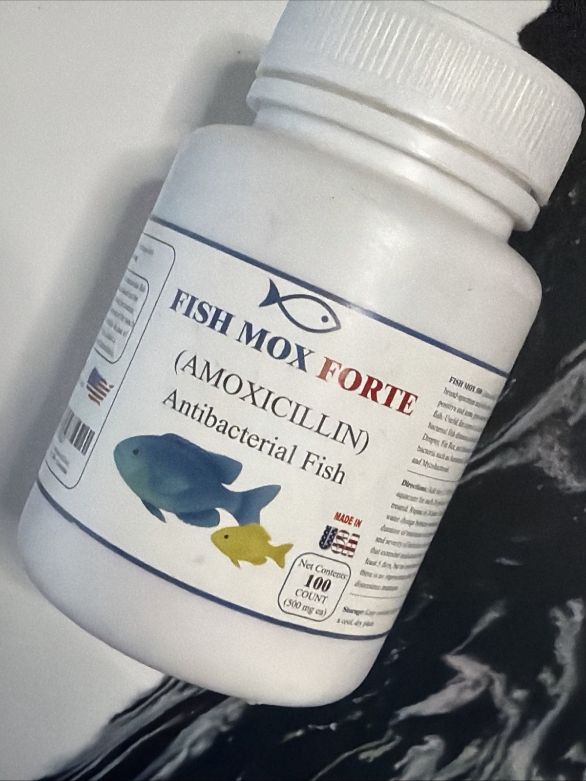FOR FISH Aquariums & FISH Tanks 500mg/100ct USA FOR FISH Aquariums & FISH Tanks 500mg/100ct USA