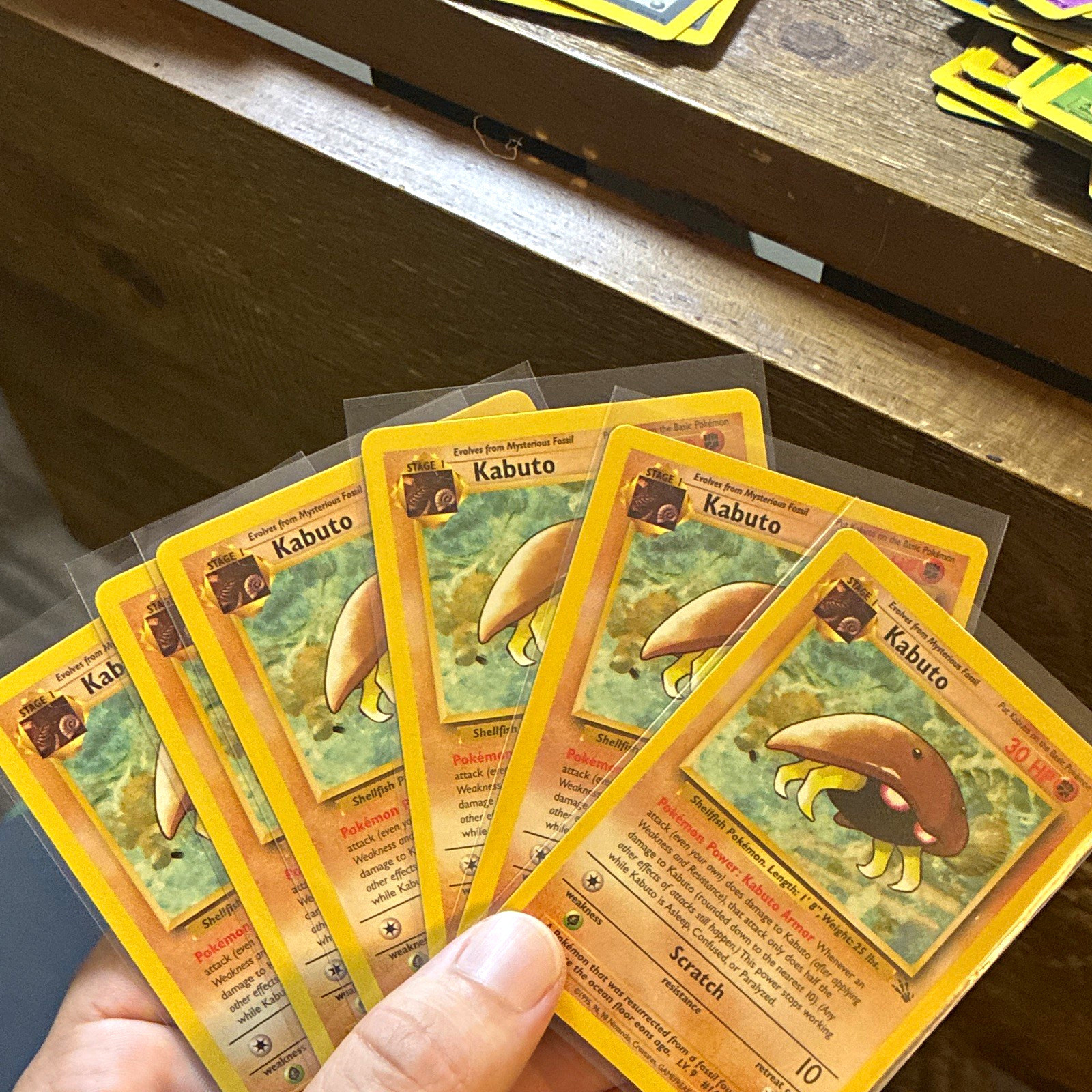 Pokemon TCG WOTC/Nintendo Fossil Kabuto 50/62 4-Card Lot 1999 Pokemon TCG WOTC/Nintendo Fossil Kabuto 50/62 4-Card Lot 1999