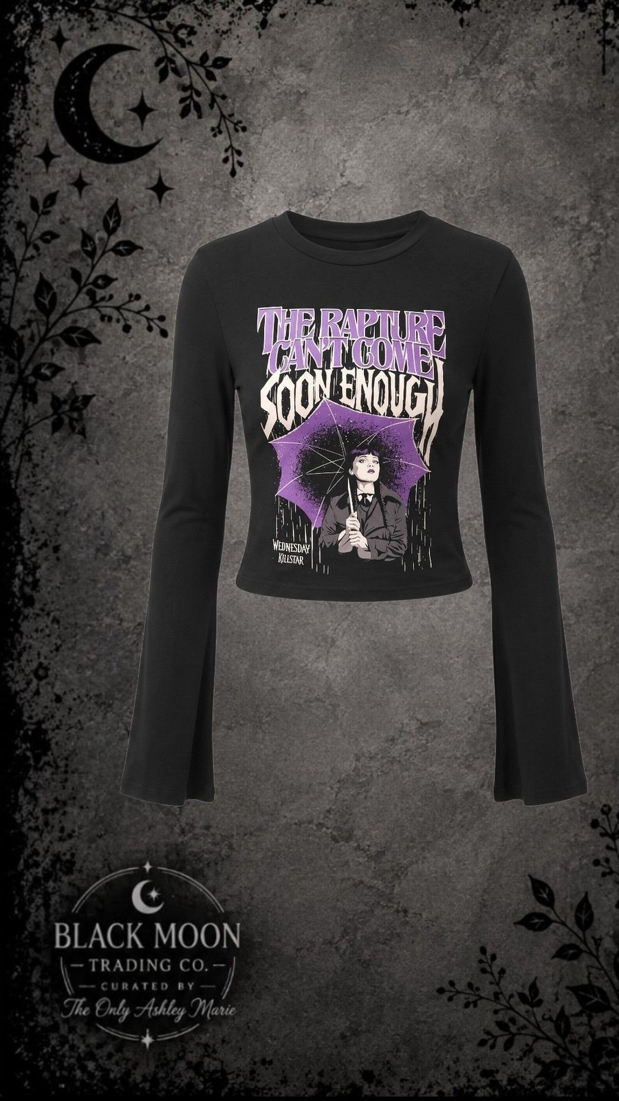 Killstar x Wednesday Be Strange Long Sleeve Top – Black Killstar x Wednesday Be Strange Long Sleeve Top – Black