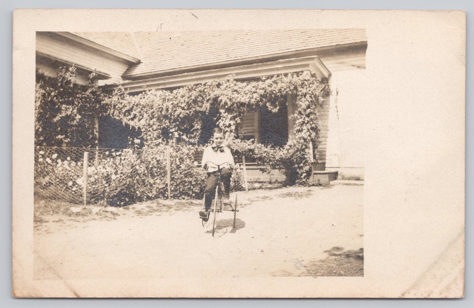 1910 Andover NH Boy on Bicycle RPPC Postcard - Don W. Buswell Addressed 1910 Andover NH Boy on Bicycle RPPC Postcard - Don W. Buswell Addressed