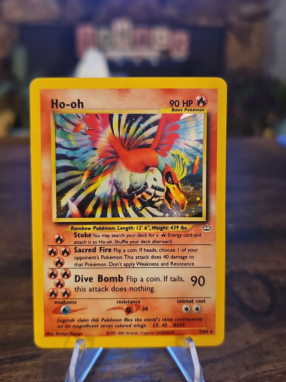 Pokemon TCG Ho-oh 07/64 Neo Revelation Holo Unlimited Moderately Played Pokemon TCG Ho-oh 07/64 Neo Revelation Holo Unlimited Moderately Played