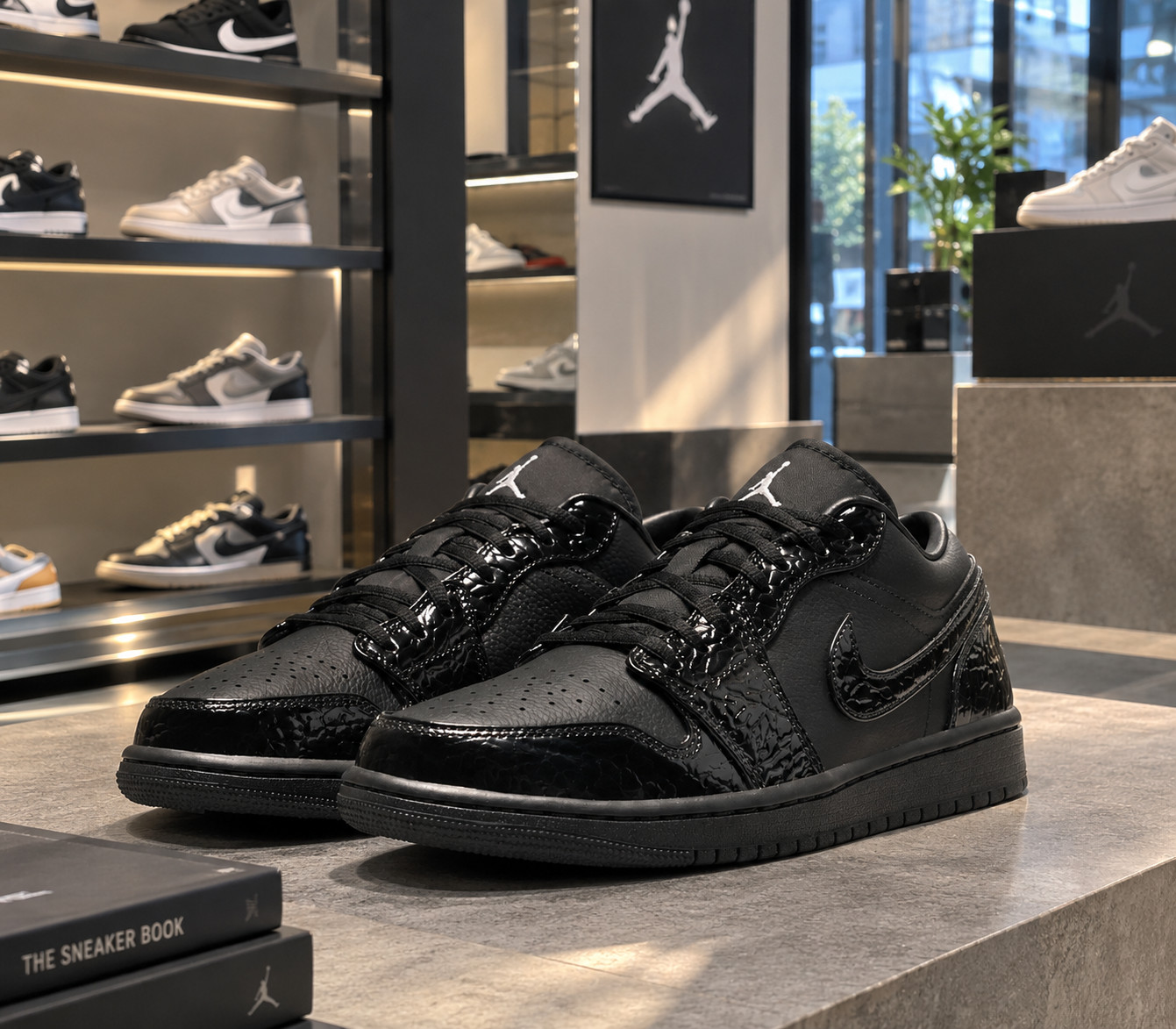 All Men\'s Size US Jordan 1 Low ‘Black Croc’ 7-12