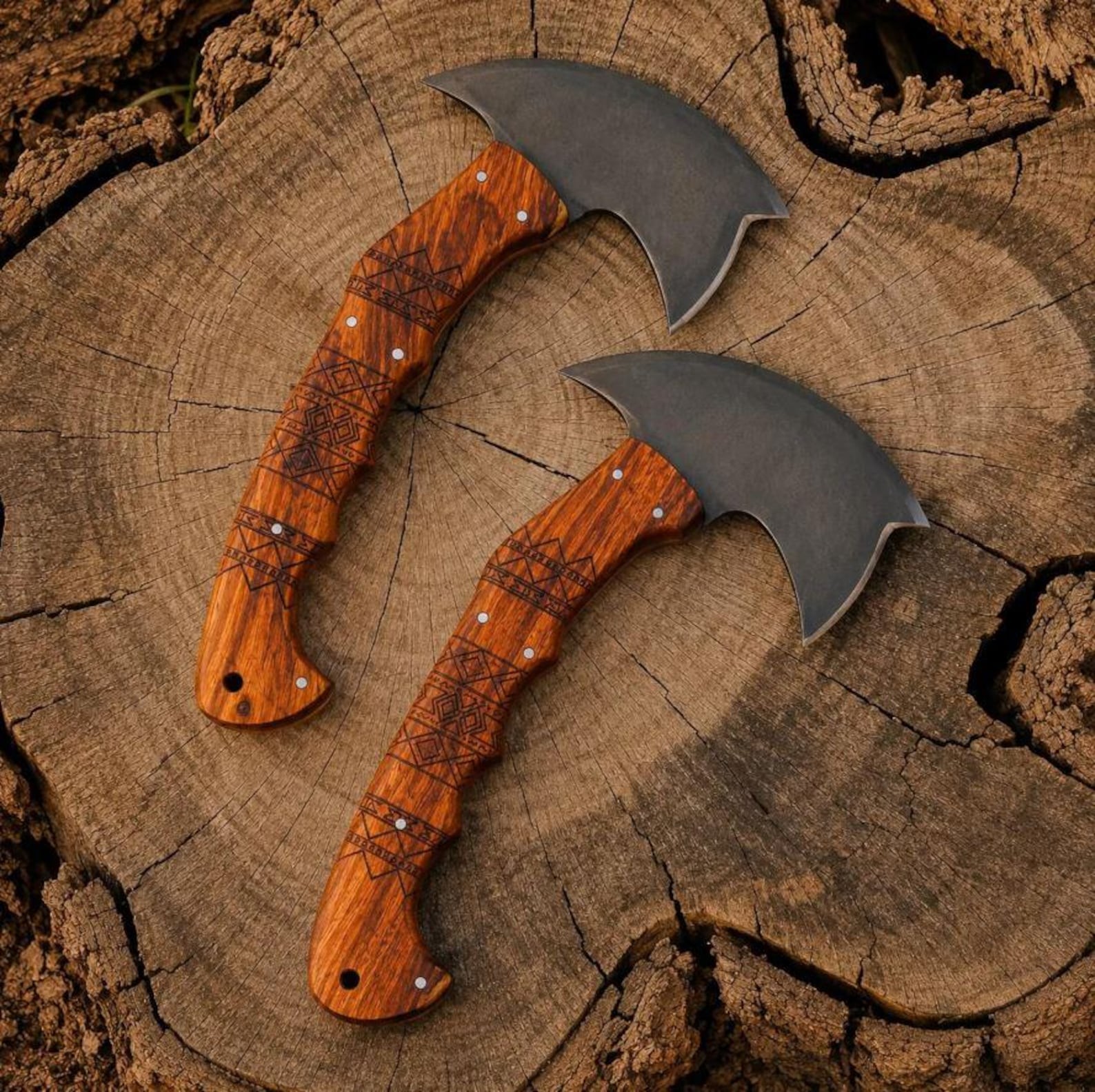 Premium Set of 2 Handmade Tomahawk Viking  AXE Compatible REPLICA Winkler Knives