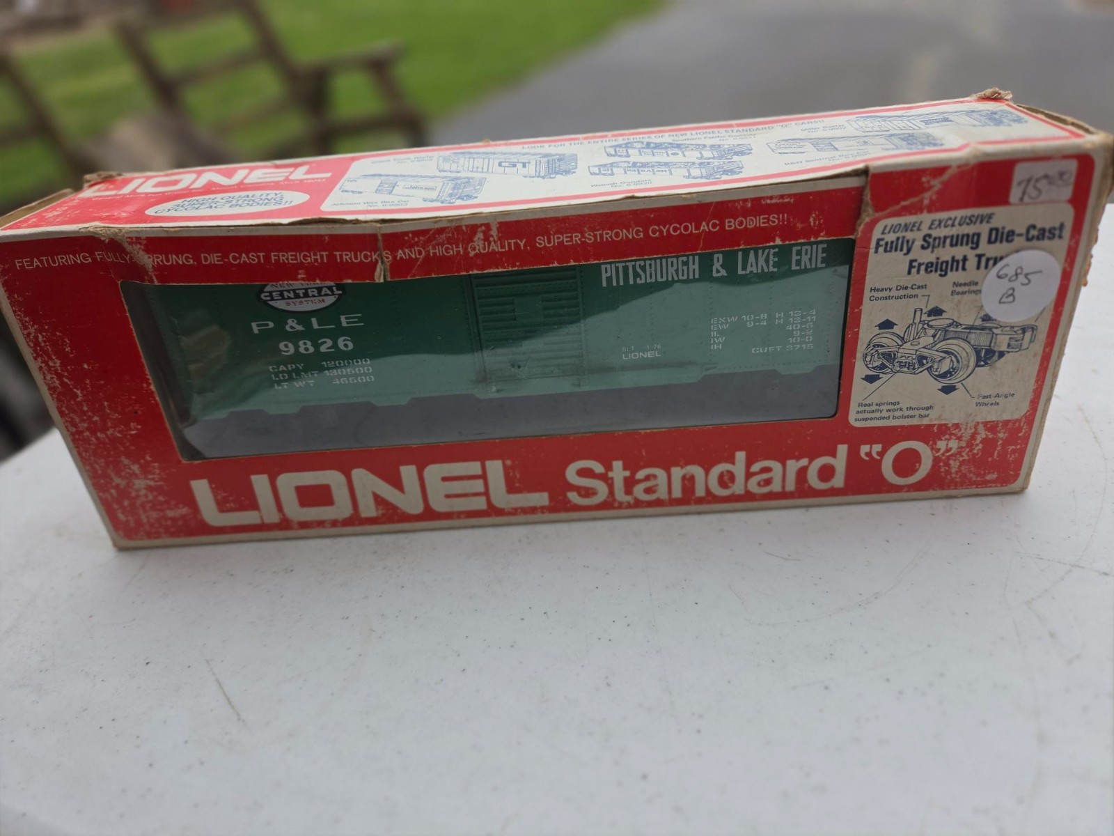 LIONEL, NYC STANDARD BOX CAR, P&LE, EXCELLENT CONDITION (685-B) LIONEL, NYC STANDARD BOX CAR, P&LE, EXCELLENT CONDITION (685-B)