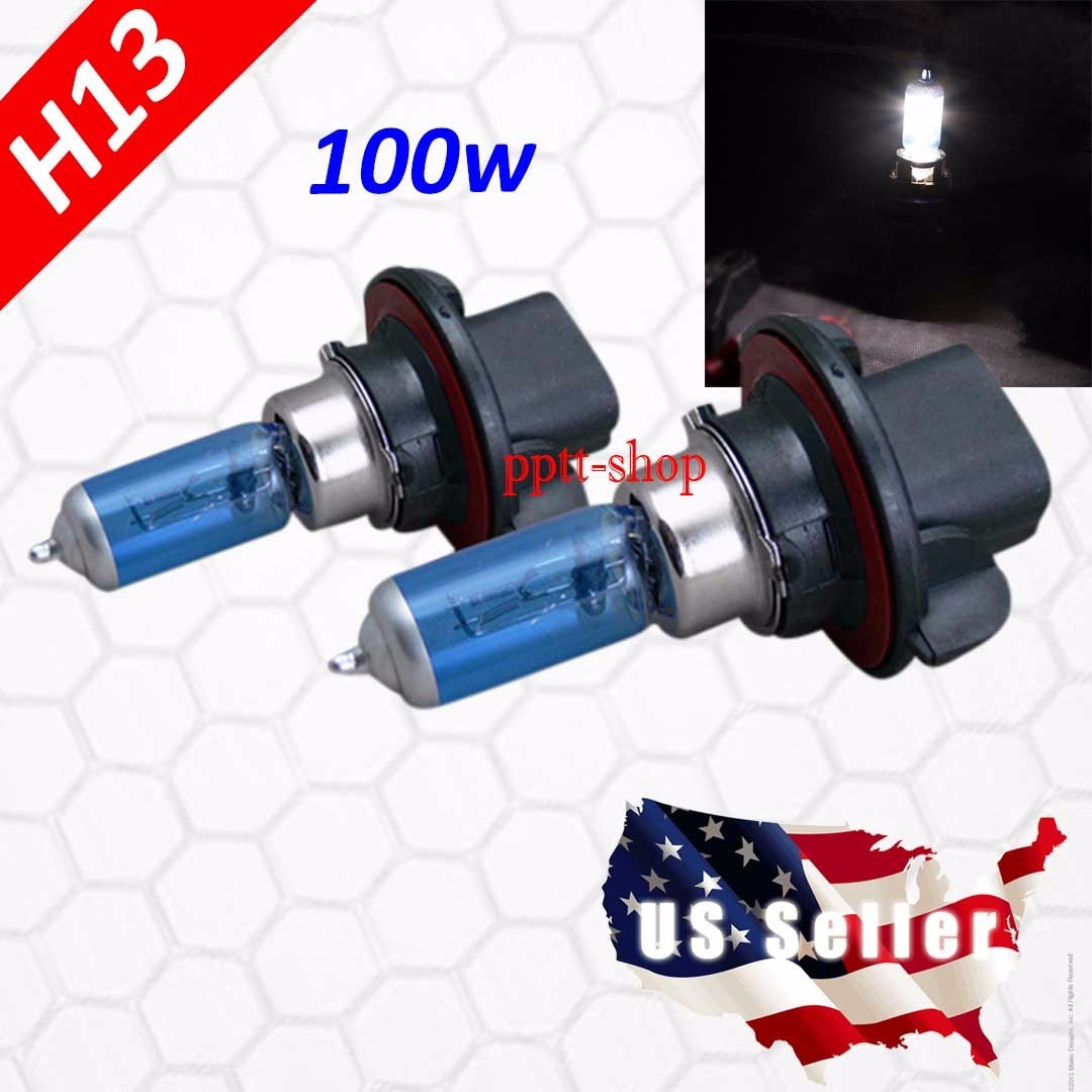 H13 9008 Halogen Headlight Bright White #Kb8 Light Bulb High/Lo Beam 100w Xenon H13 9008 Halogen Headlight Bright White #Kb8 Light Bulb High/Lo Beam 100w Xenon