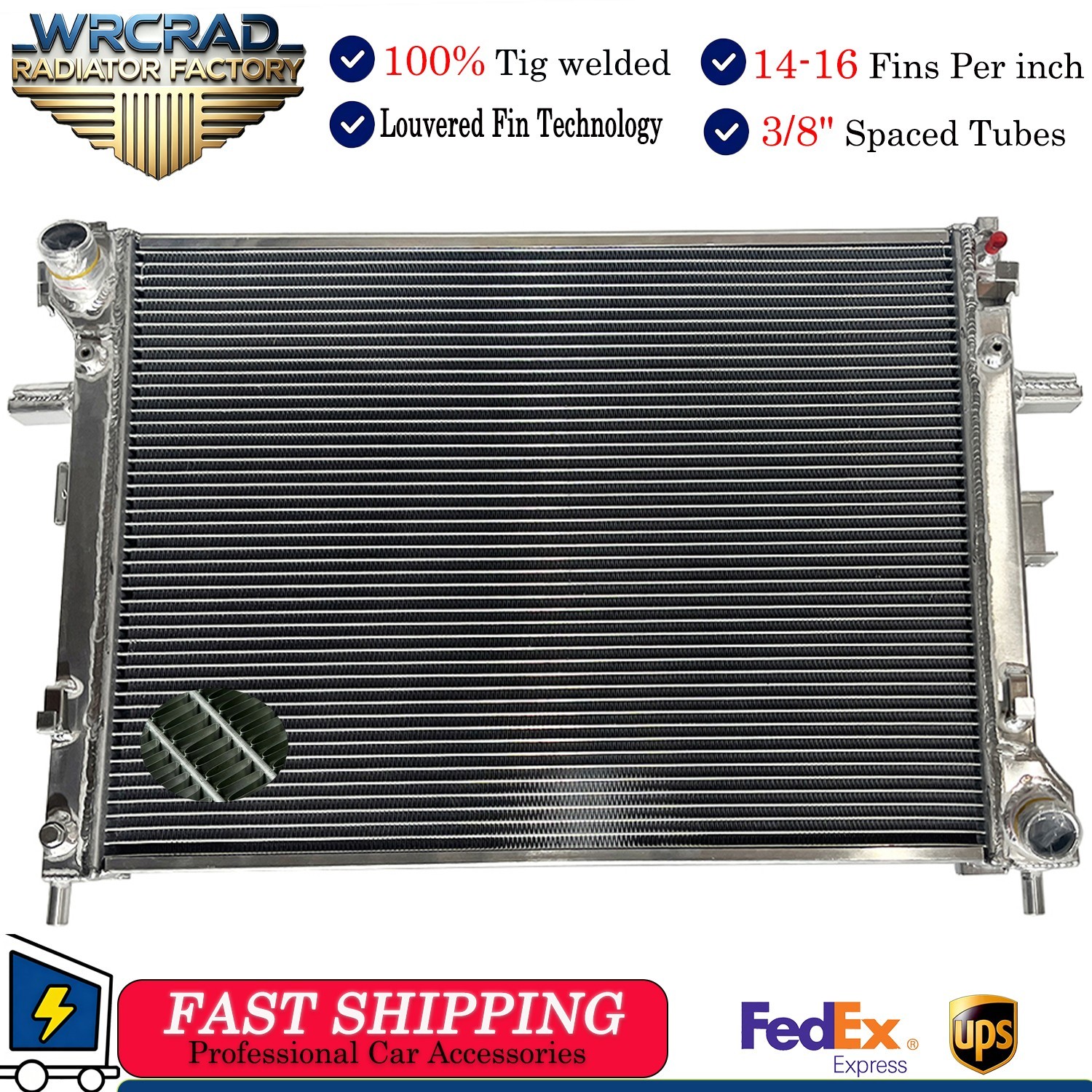 Aluminum Radiator Fit 2006-2011 Ford Crown Victoria/Lincoln/Grand Marquis 4.6 V8