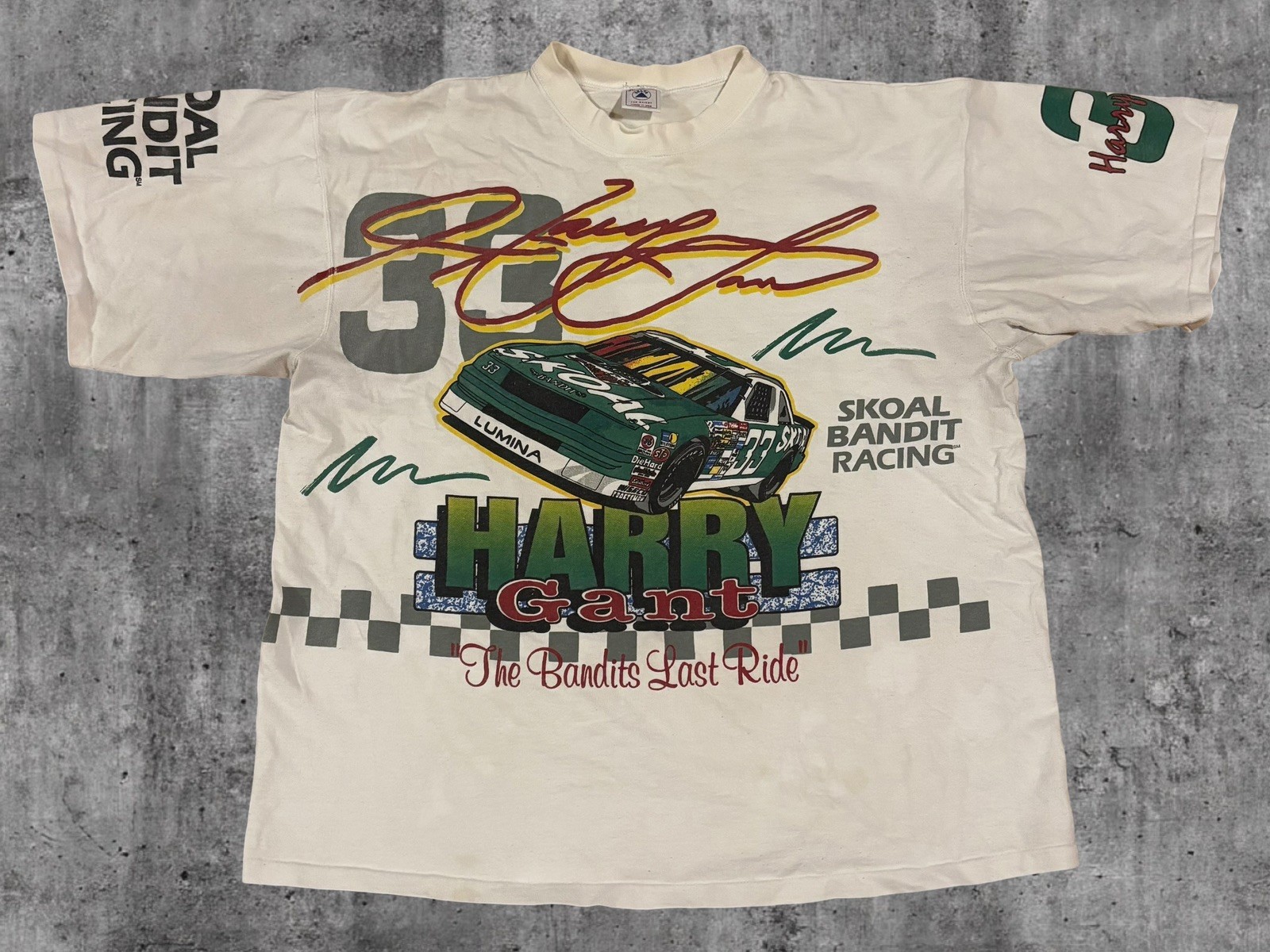 Vintage Harry Gant Shirt Mens Sz XL NASCAR Racing Skoal Bandit Last Ride AOP Vintage Harry Gant Shirt Mens Sz XL NASCAR Racing Skoal Bandit Last Ride AOP