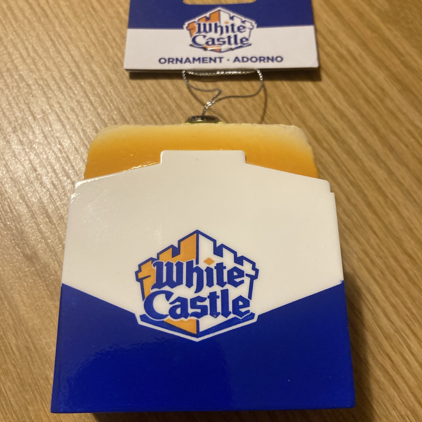 WHITE CASTLE CHEESEBURGER HAMBURGER SLIDER CHRISTMAS ORNAMENT WHITE CASTLE CHEESEBURGER HAMBURGER SLIDER CHRISTMAS ORNAMENT