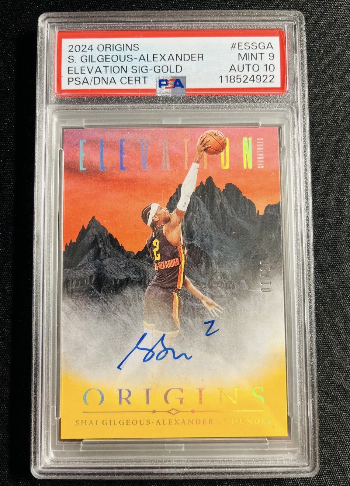 2024-25 Panini Origins Shai Gilgeous-Alexander Autograph Gold 01/10 PSA10 POP 1 2024-25 Panini Origins Shai Gilgeous-Alexander Autograph Gold 01/10 PSA10 POP 1