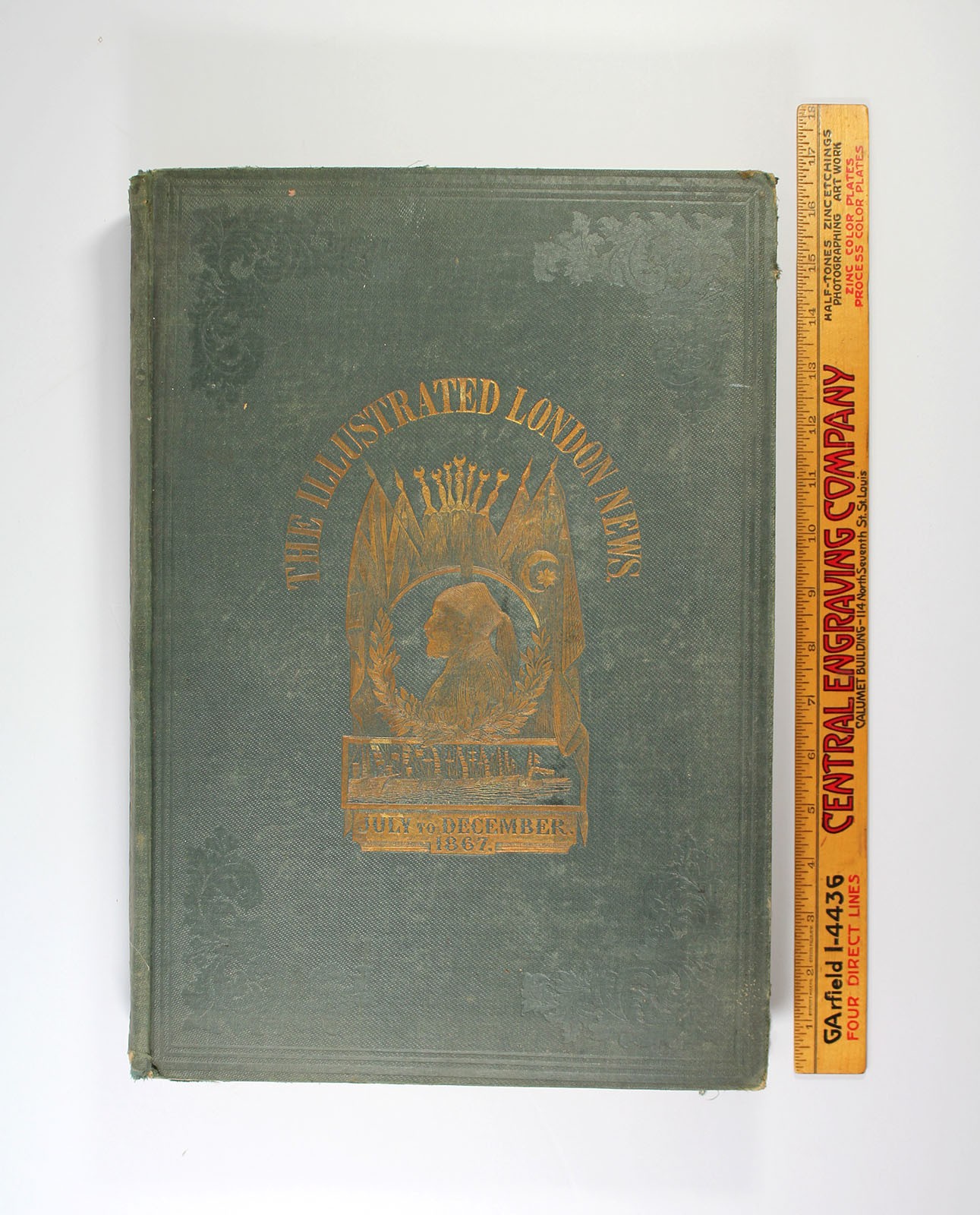 Antique July - Dec 1867 Bound LONDON NEWS England Illustrated Paris Exposition