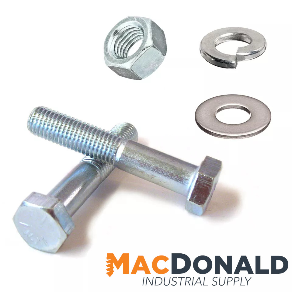 334 PC Coarse Hex Head Cap Screw Nut & Washer Grade 5 Zinc Assortment