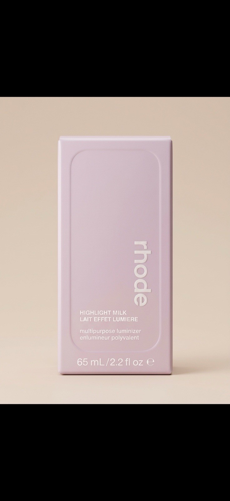 rhode Highlight Milk 01 Pearly Pink 65mL 2.2 fl oz NEW Sealed