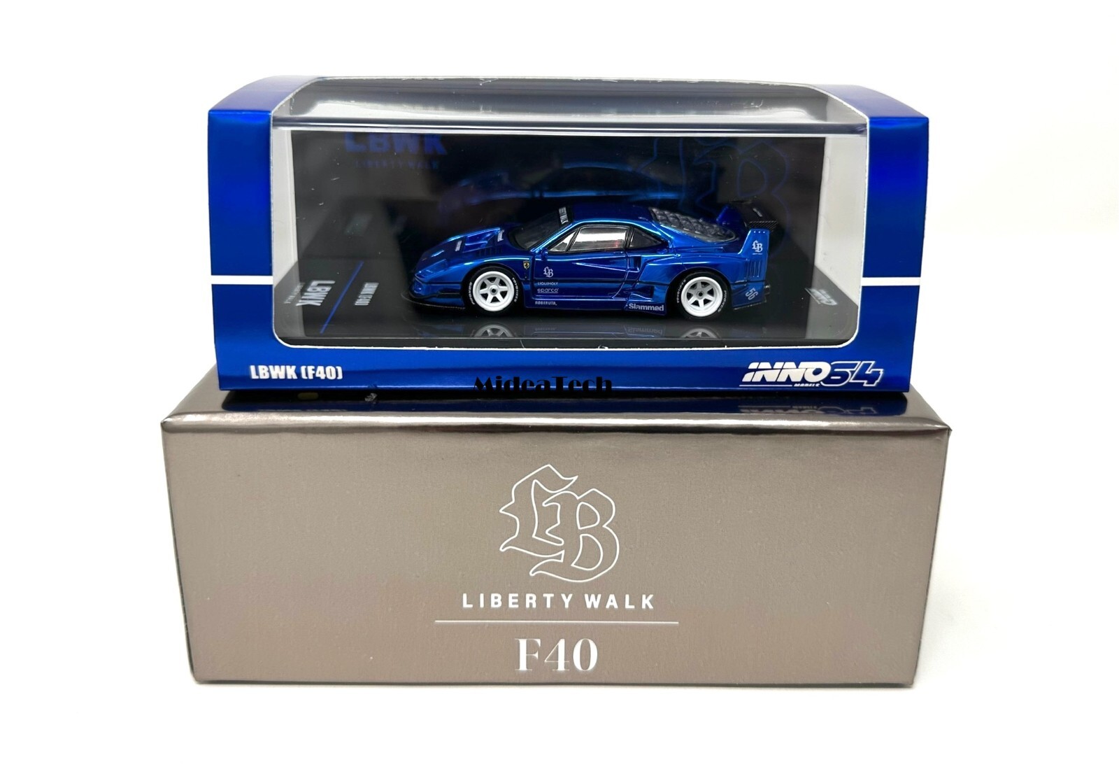 Chase Inno64 1:64 LBWK Liberty Walk Ferrari F40 Chrome Black IN64-LBWKF40-CHB Chase Inno64 1:64 LBWK Liberty Walk Ferrari F40 Chrome Black IN64-LBWKF40-CHB