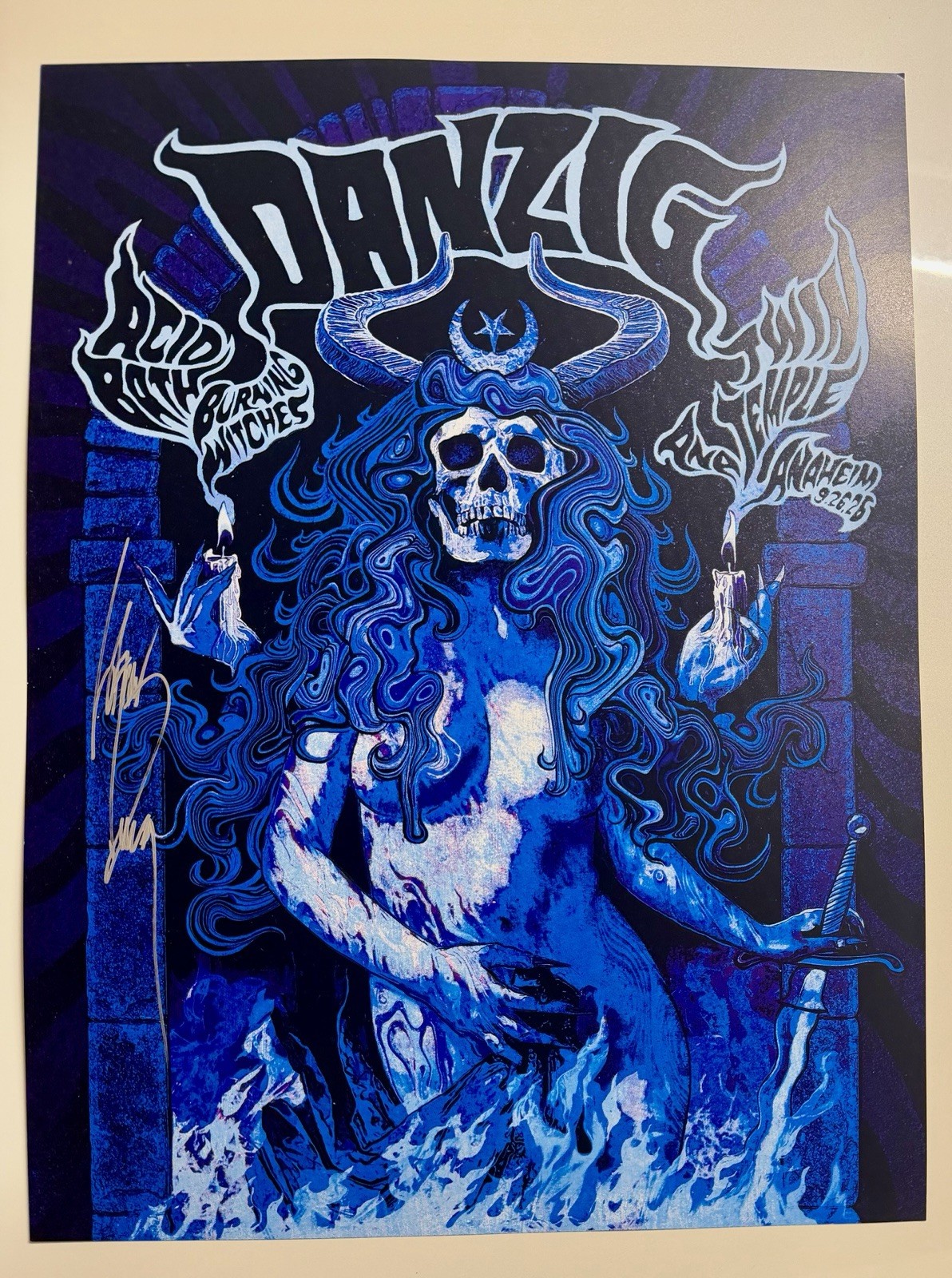 Danzig Anaheim Poster SIGNED 2026 Honda Center AUTOGRAPHED LA RARE Official