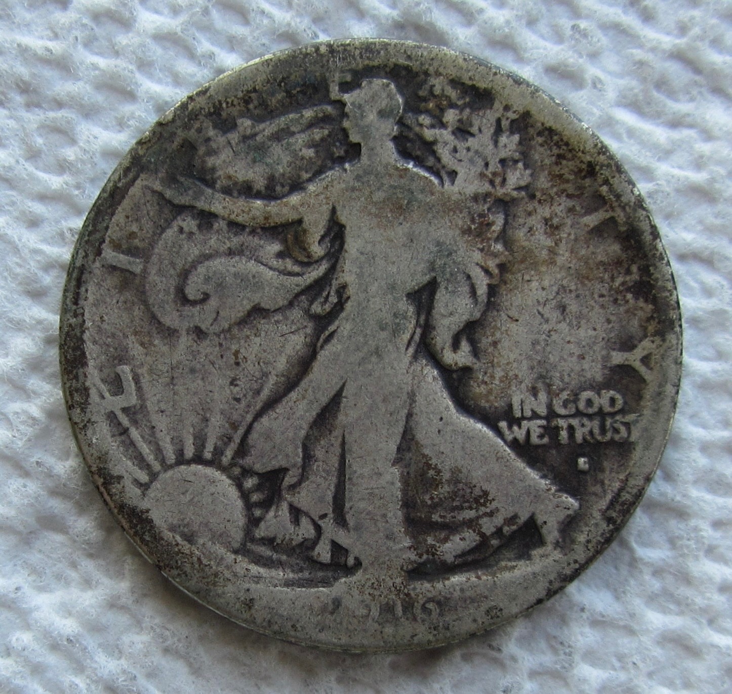 1916-S Walking Liberty Silver Half Dollar  Rare Key Date San Francisco Mint