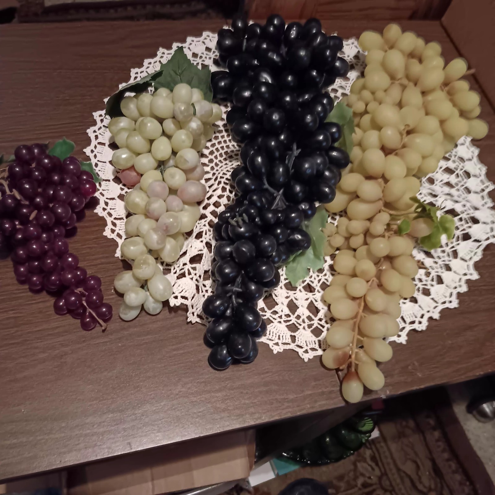 Vintage Lot Bunches of Plastic Faux Grapes Fake Rubber Vinyl Decorative Fruit Vintage Lot Bunches of Plastic Faux Grapes Fake Rubber Vinyl Decorative Fruit