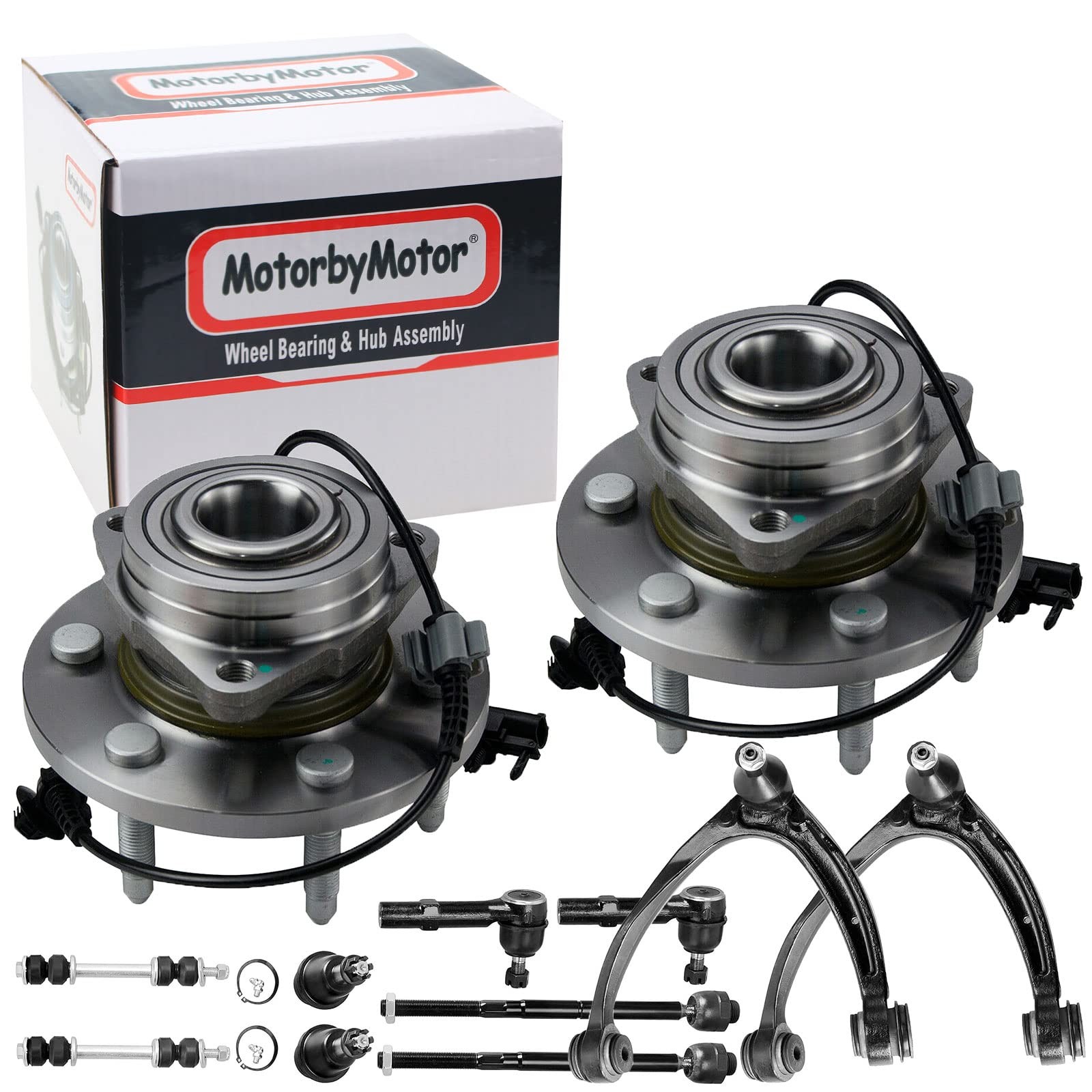 515096 Bearing Hub 4WD ABS 6 Lug Ctrl Arms Tie Rods Sway Links Silverado 1500