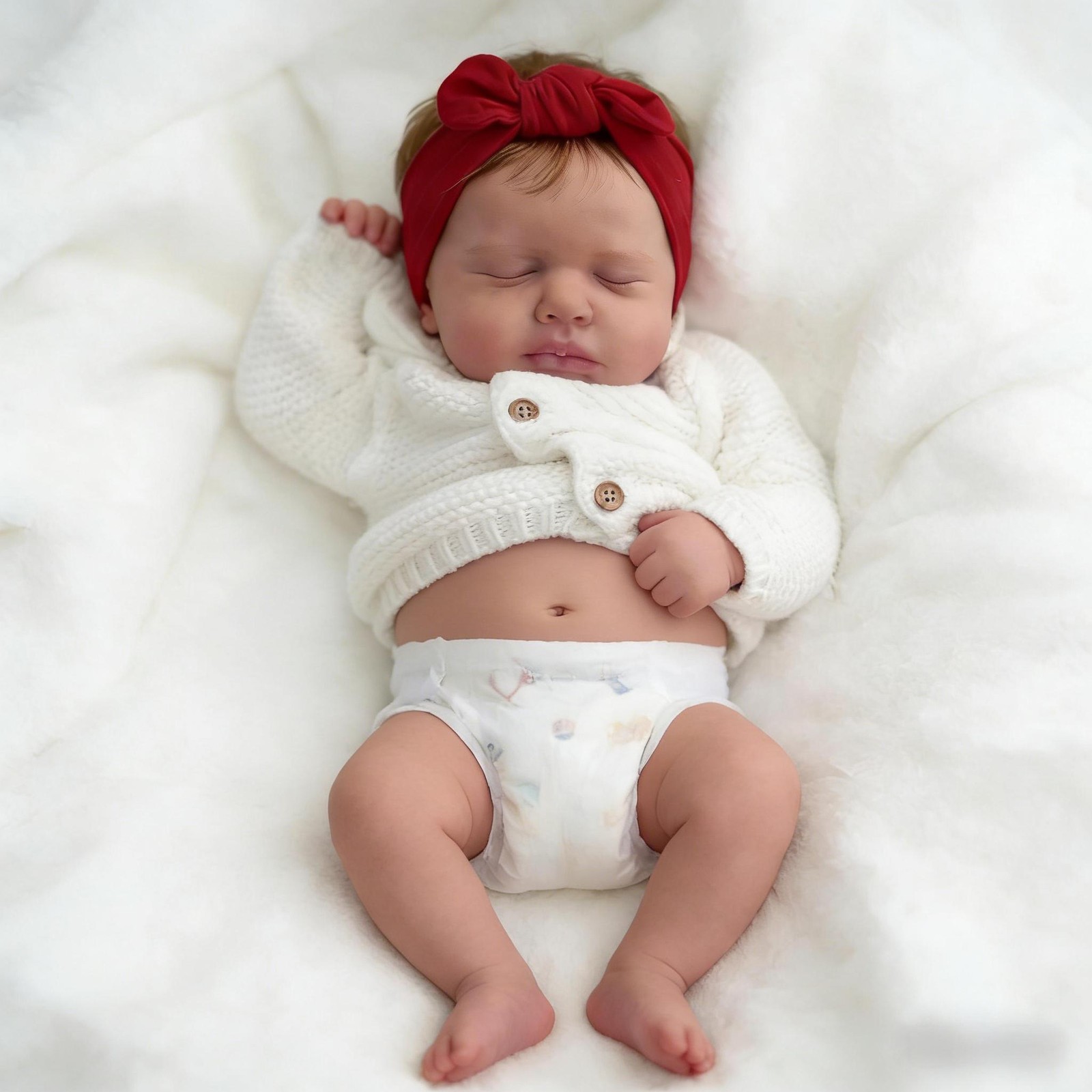 20 inch Asleep Reborn Baby Dolls Silicone Full Vinyl Body Realistic Newborn Girl 20 inch Asleep Reborn Baby Dolls Silicone Full Vinyl Body Realistic Newborn Girl