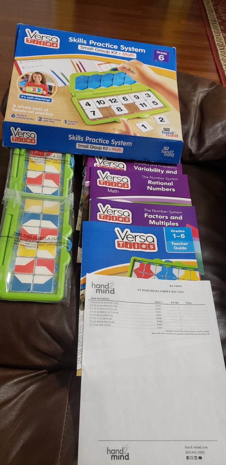 Grade 6 VersaTiles Math Small Group Practice Kit Brand New Grade 6 VersaTiles Math Small Group Practice Kit Brand New