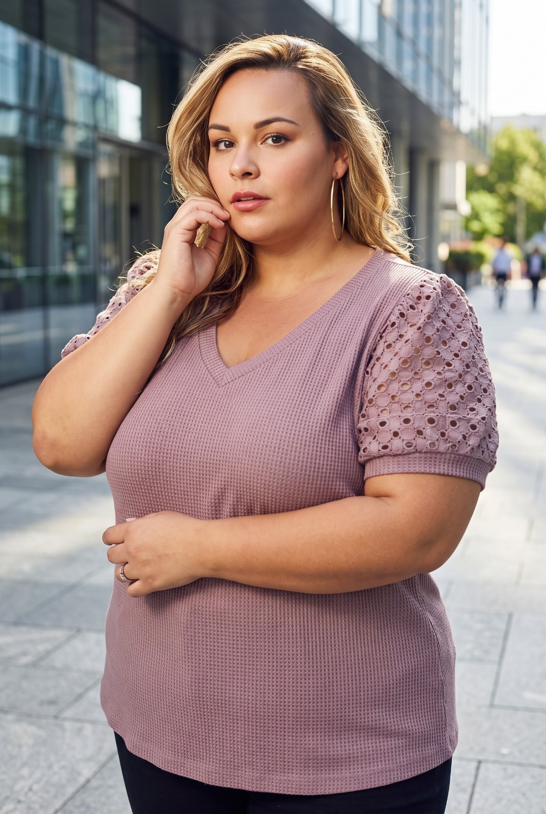 PLUS SIZE Womens Olrik Size 3x Short Sleeve Rose Colored Top Blouse Shirt PLUS SIZE Womens Olrik Size 3x Short Sleeve Rose Colored Top Blouse Shirt