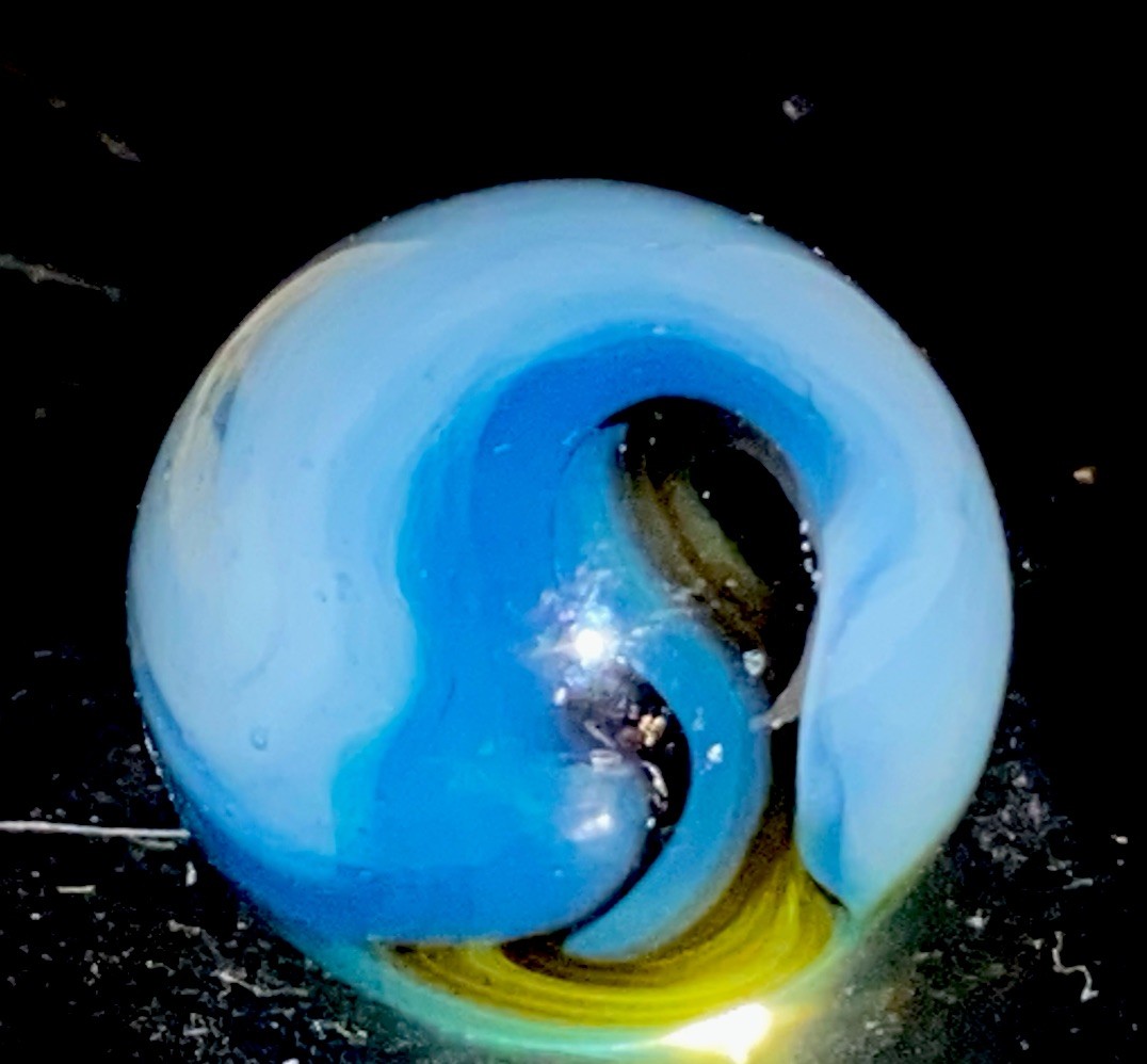 😎HTF Vintage Heaton Swirl Marble W/Transparent Base-Mint.61 Display Ready #70