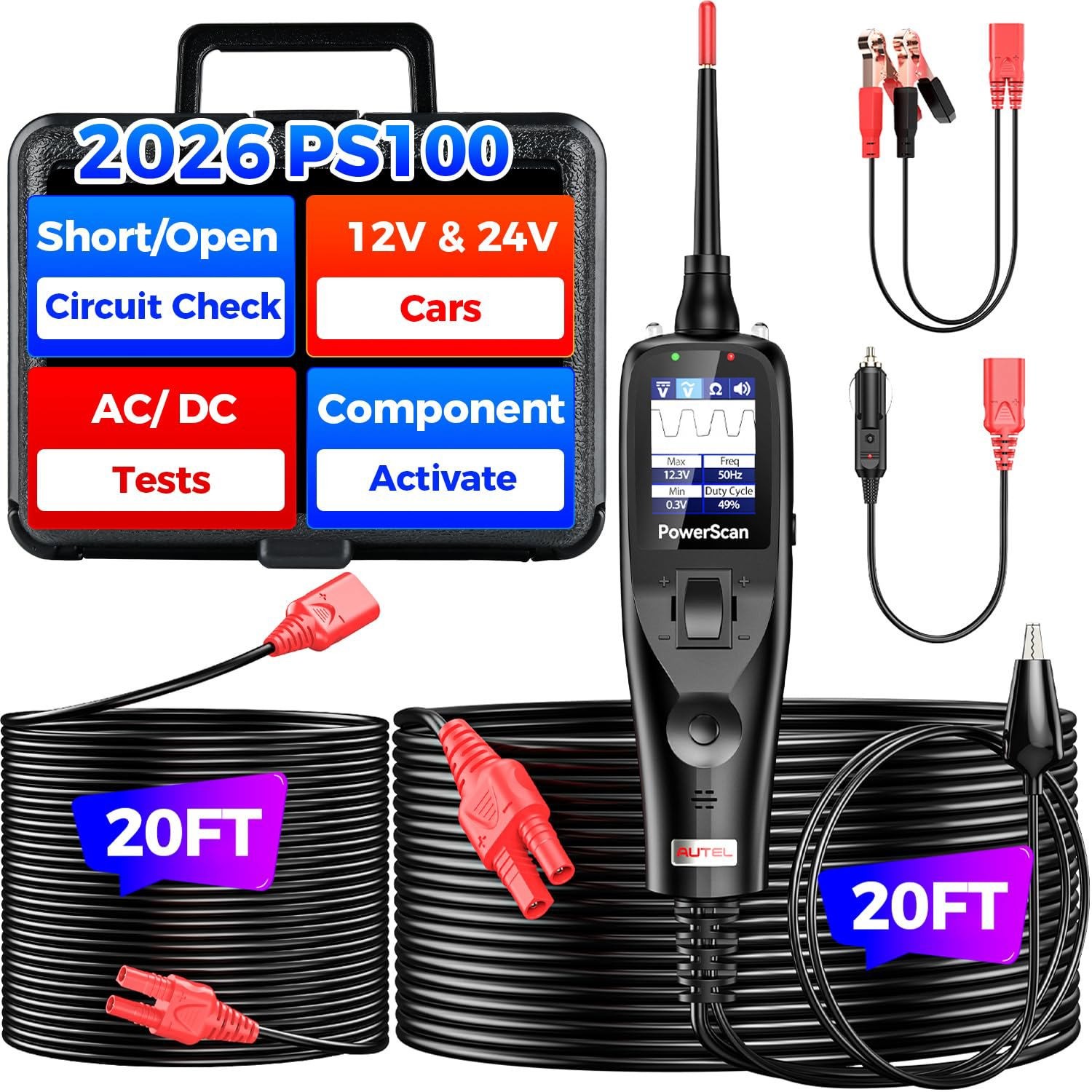 Autel Power Probe PS100 PowerScan Auto Circuit Tester Electrical Tool 12V/24V