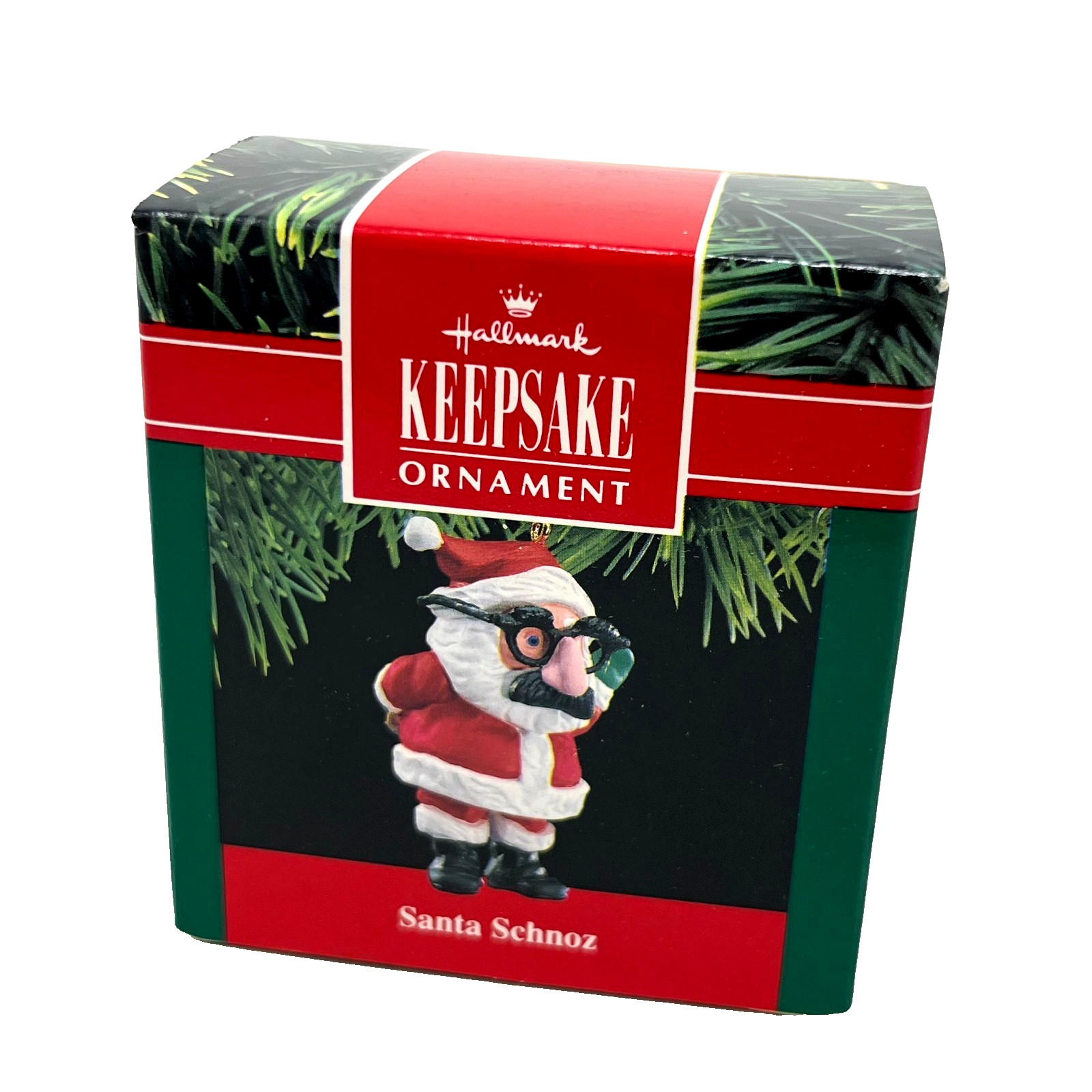 Hallmark Keepsake Ornament 1990 Santa Schnoz Ken Crow QX4983 Xmas Vintage NOS