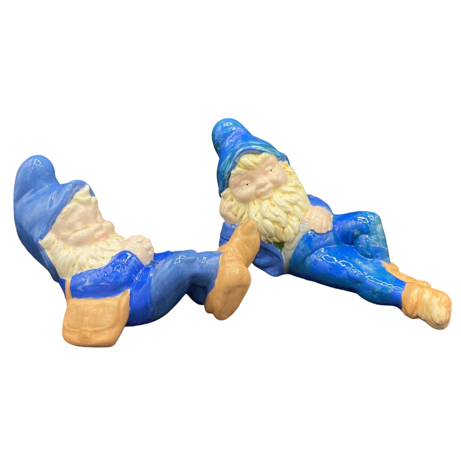 Set vtg Gnome 60’s 70's German Made Ceramic Garden Figure Elf terra cotta hand Set vtg Gnome 60’s 70's German Made Ceramic Garden Figure Elf terra cotta hand