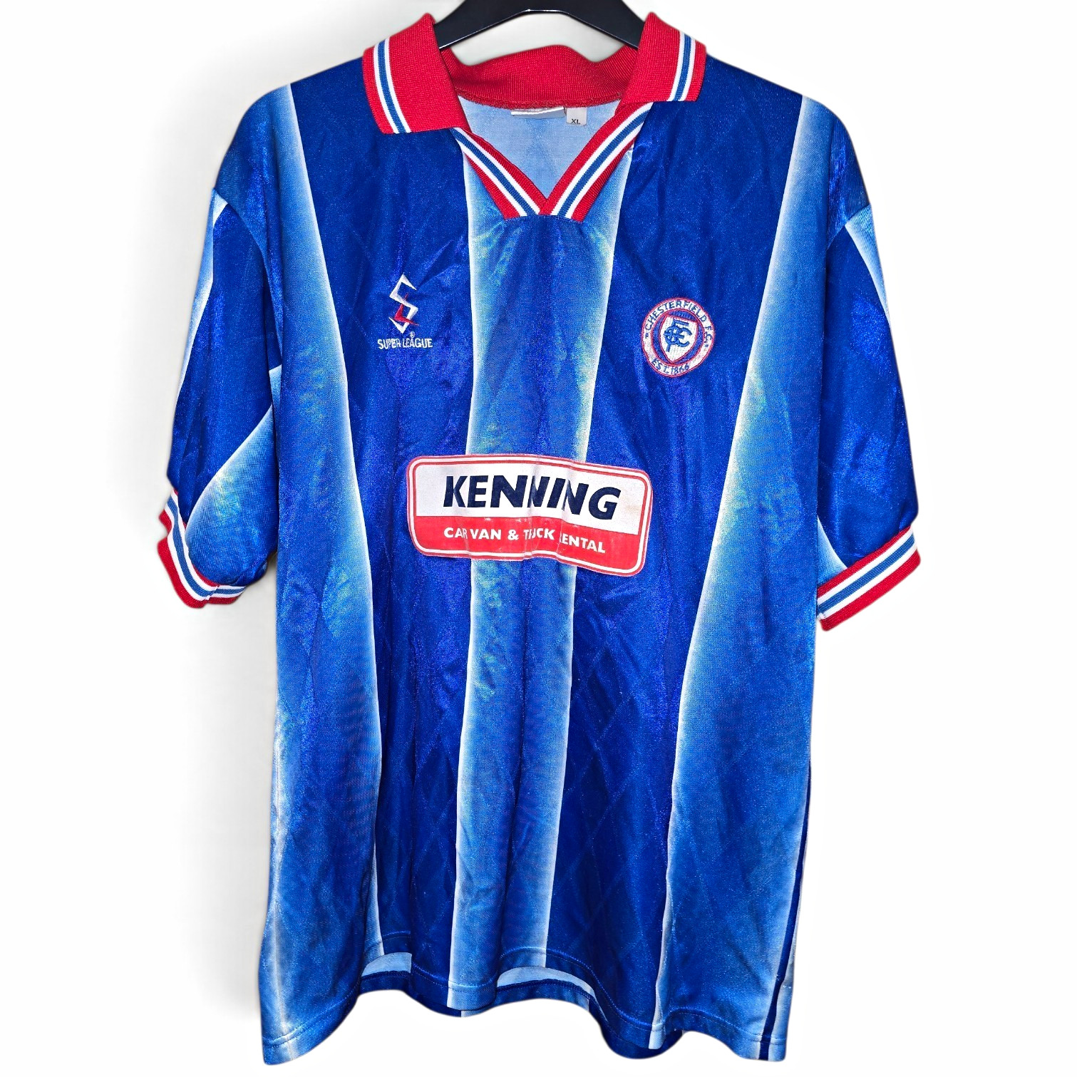 Vintage 1998-2000 Chesterfield FC Home Football Shirt XL Super League