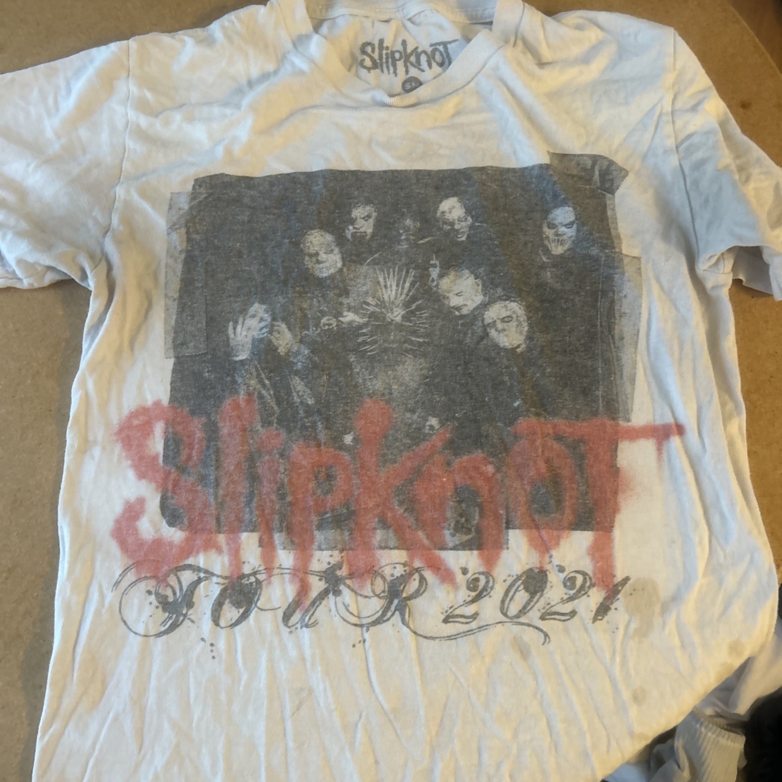 New Slipknot Shirt Size Large Slipknot Tour 2021 Graphic Print T-Shirt Band Tee