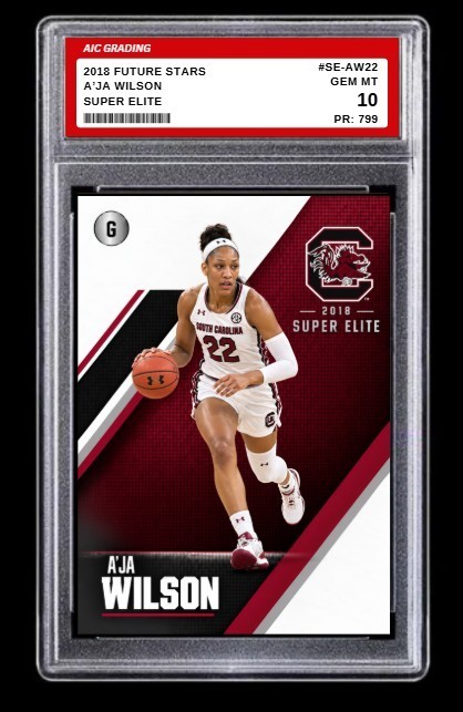 2018 A\'JA WIlson Future Stars Rookie Card #SE-AW22 Super Elite Graded 10
