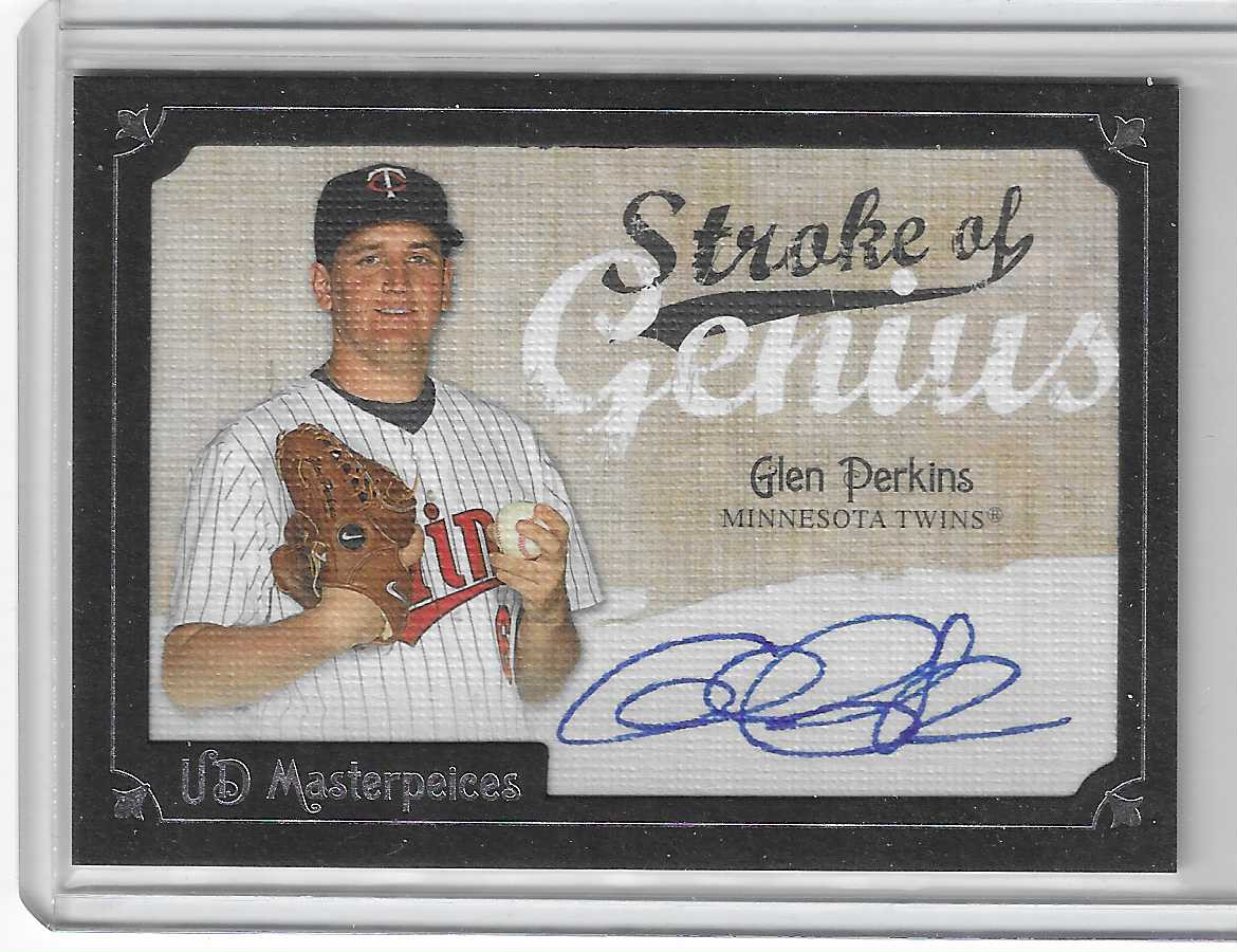 2007 UD Masterpieces Stroke Genius Auto SG-GP Glen Perkins Minnesota Twins 2007 UD Masterpieces Stroke Genius Auto SG-GP Glen Perkins Minnesota Twins