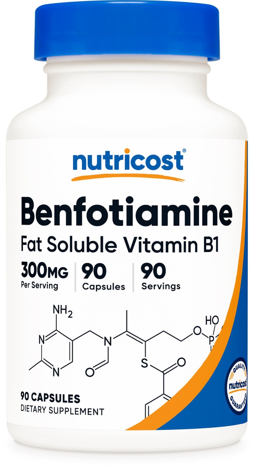 Nutricost Benfotiamine 300mg, 90 Capsules - Gluten Free and Non-GMO