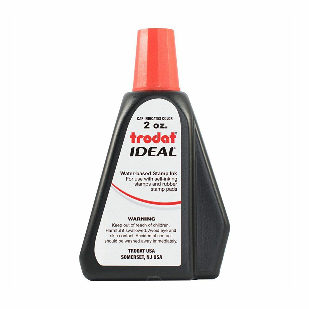 Red Self-inking Stamp Ink, Trodat 2 Oz Drip Spout Bottle Red Self-inking Stamp Ink, Trodat 2 Oz Drip Spout Bottle