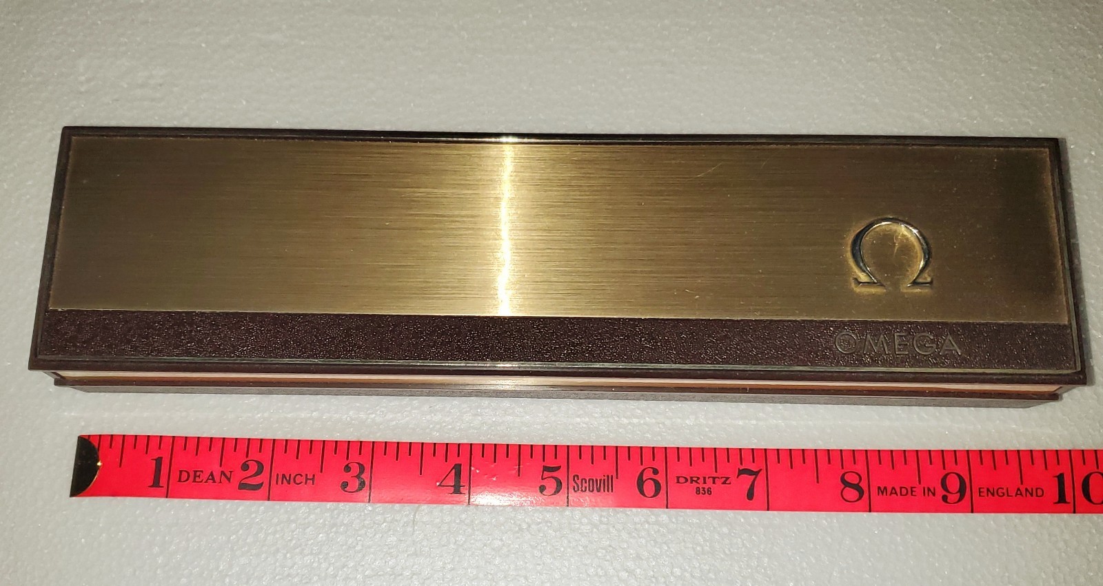 Vintage Omega Watch Presentation Box Only 1960\'s/70s-9.75\ Vintage Omega Watch Presentation Box Only 1960\'s/70s-9.75\