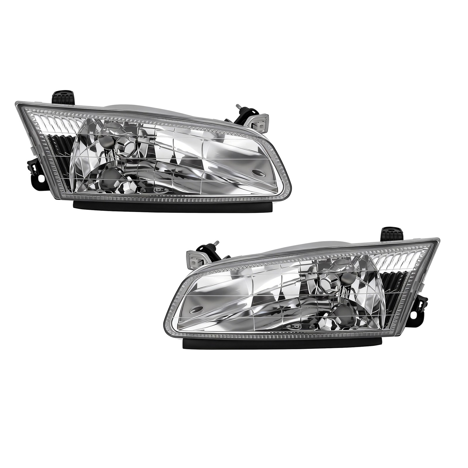 For 1997-1999 97-99 Toyota Camry PAIR Crystal style Halogen Headlights Headlamps