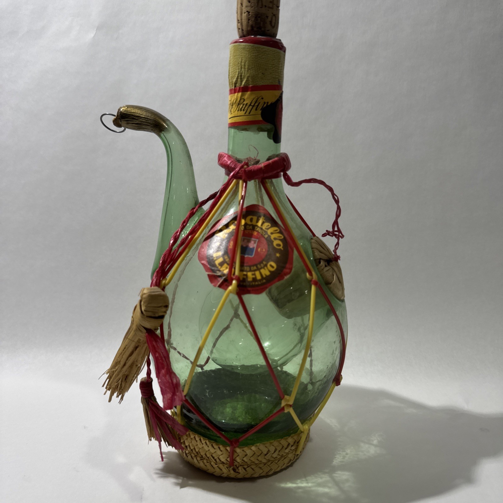 Rosatello Ruffino Vintage Wine Decanter Bottle Hand Blown In Italy Rosatello Ruffino Vintage Wine Decanter Bottle Hand Blown In Italy